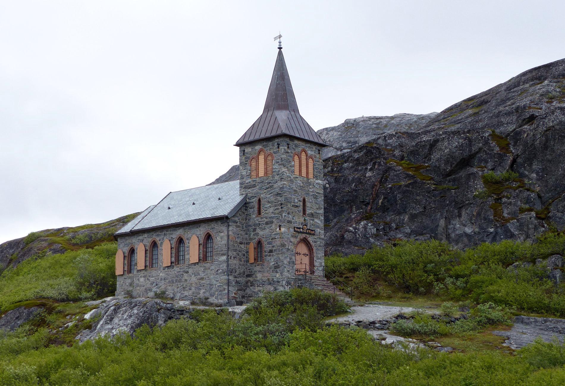 Oscar II’s Chapel Stone church from 1869 in the Pasvik Valley