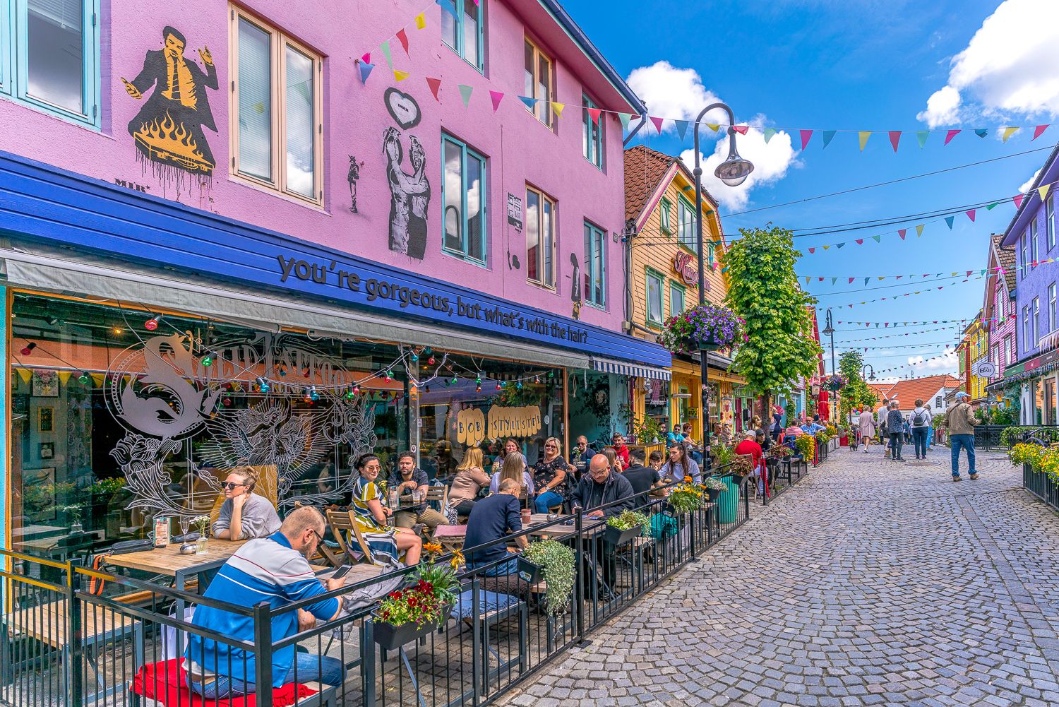 Fargegaten, The colour street, in Stavanger