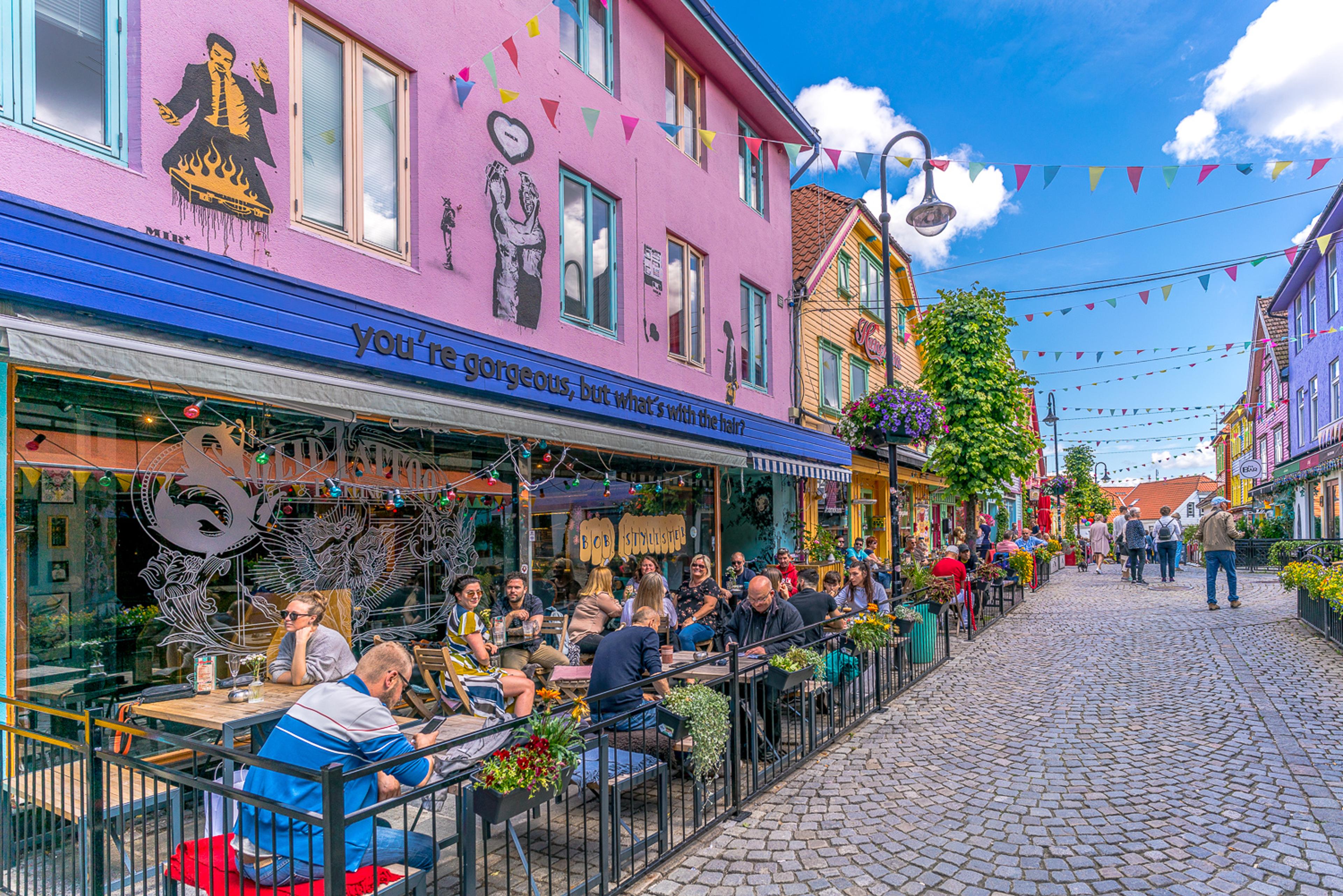 Fargegaten, The colour street, in Stavanger