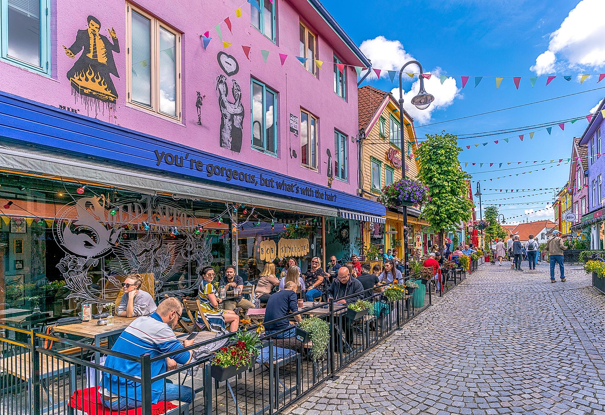 Fargegaten, The colour street, in Stavanger