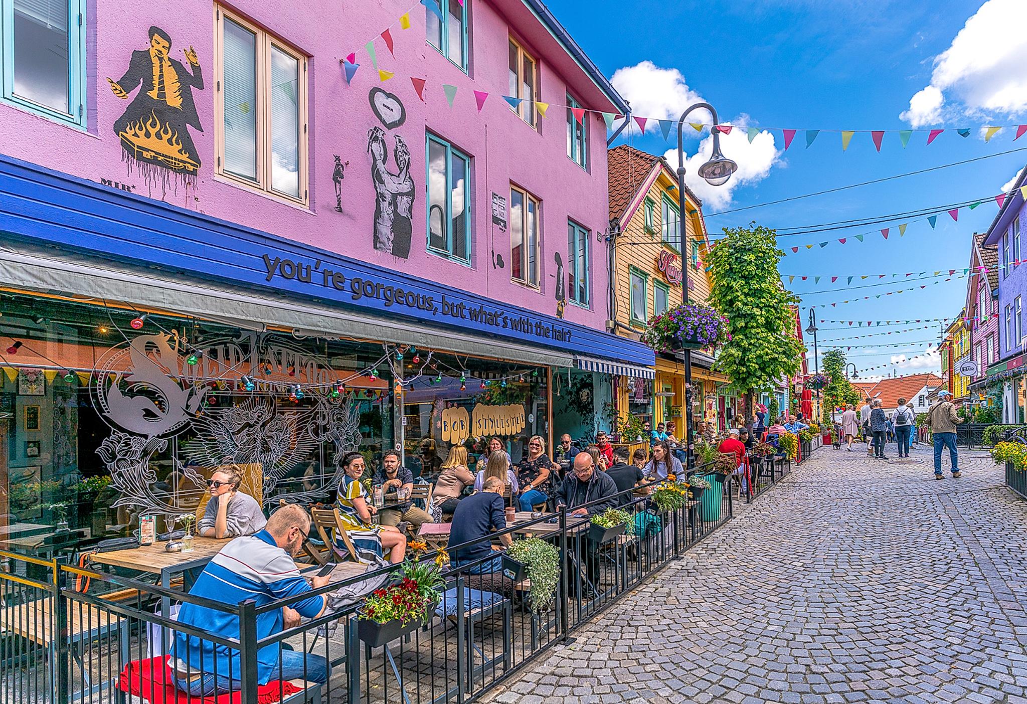 Fargegaten, The colour street, in Stavanger