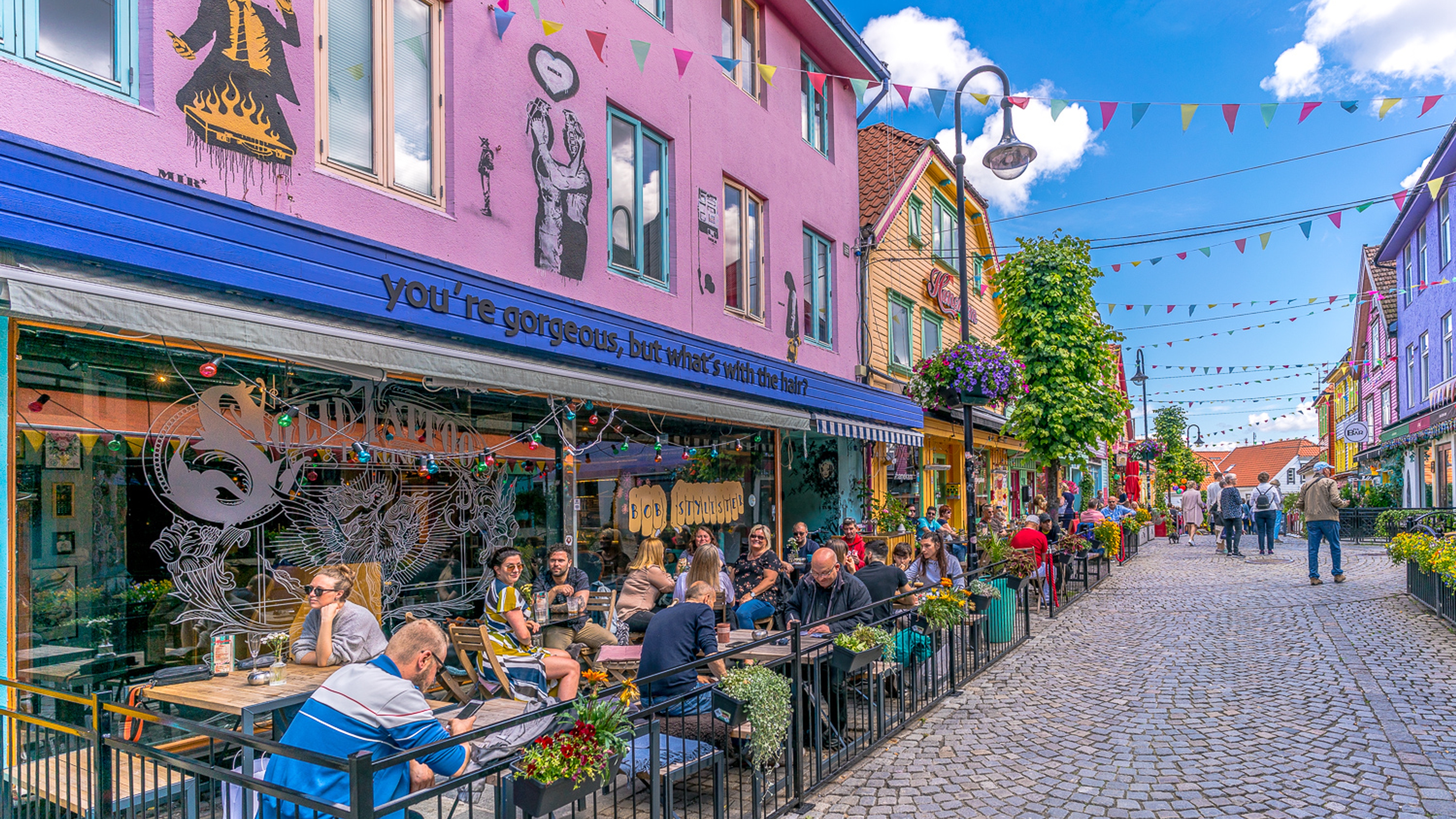 Fargegaten, The colour street, in Stavanger
