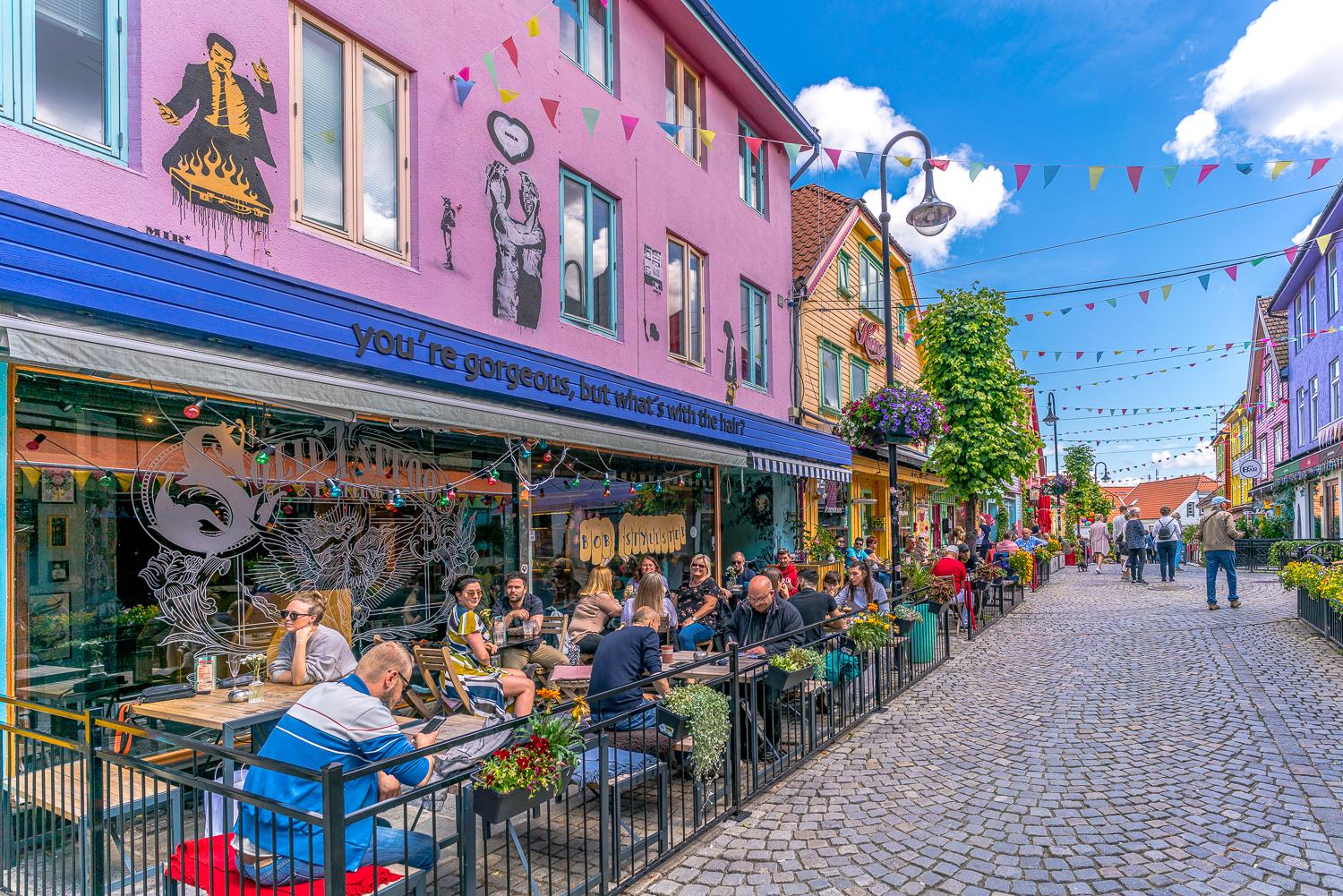 Fargegaten, The colour street, in Stavanger