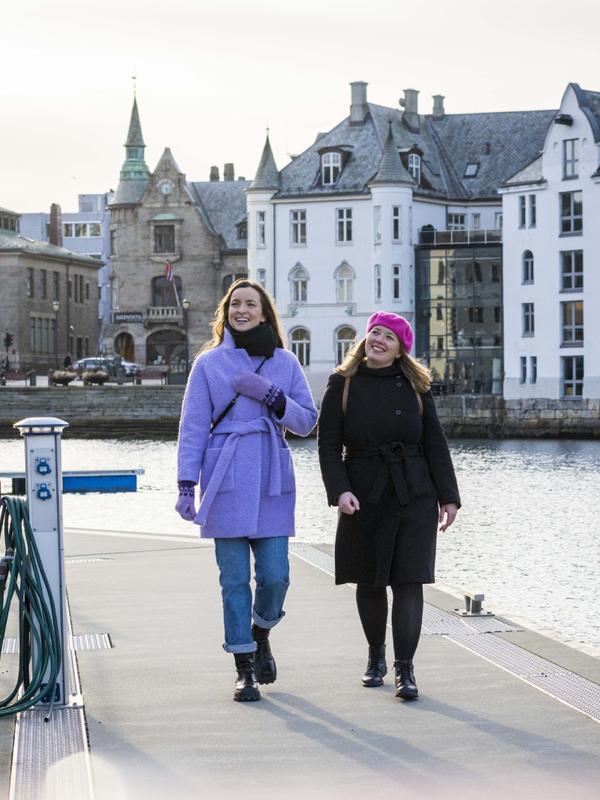 The Brosundet strait, in the art noveau city Ålesund