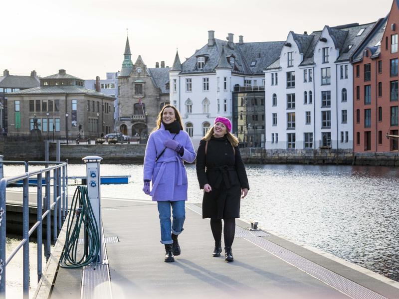 The Brosundet strait, in the art noveau city Ålesund