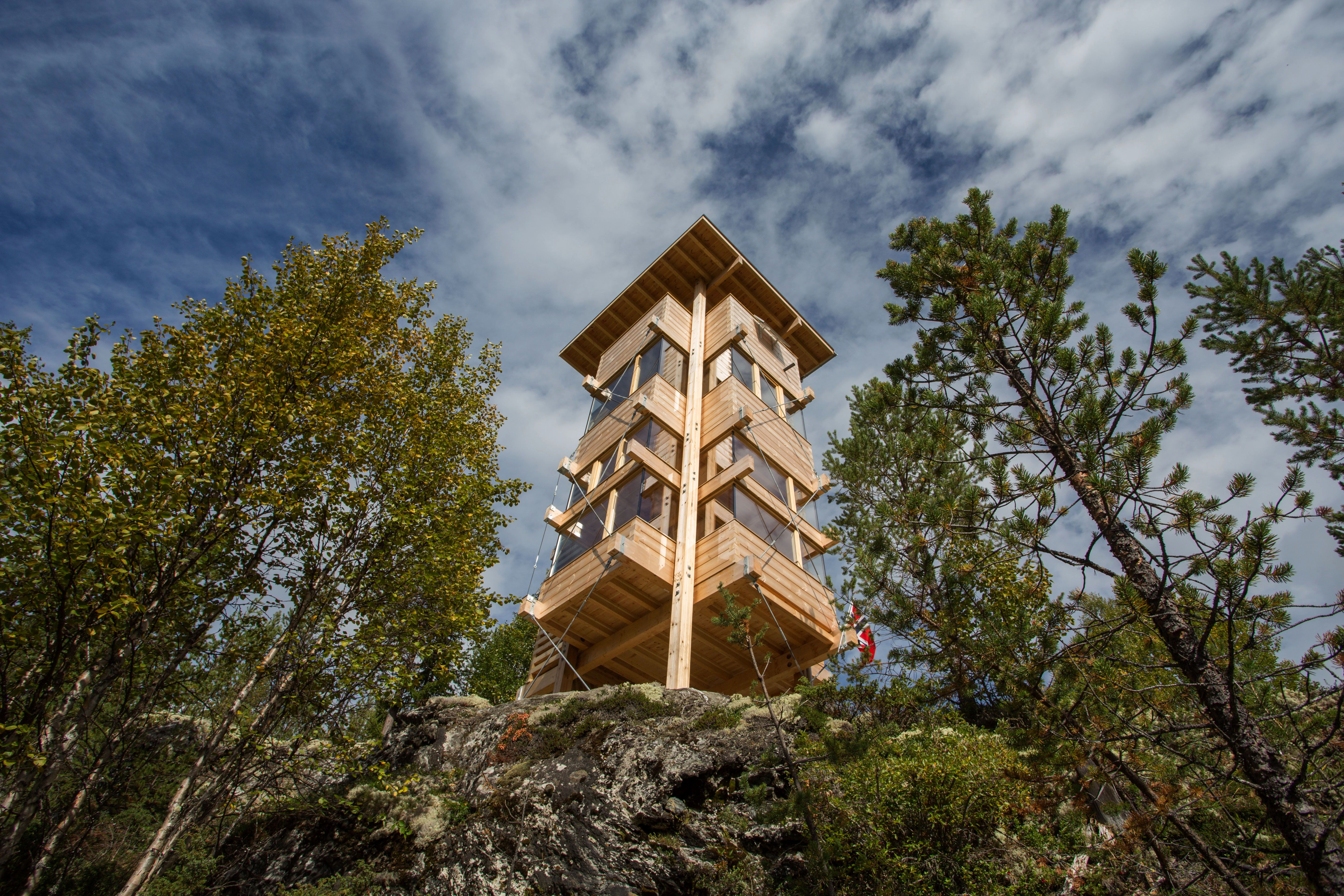 The moose observation tower in Espedalen Valley, Eastern Norway