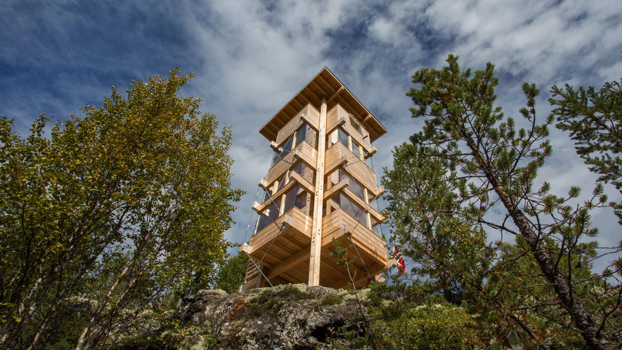 The moose observation tower in Espedalen Valley, Eastern Norway