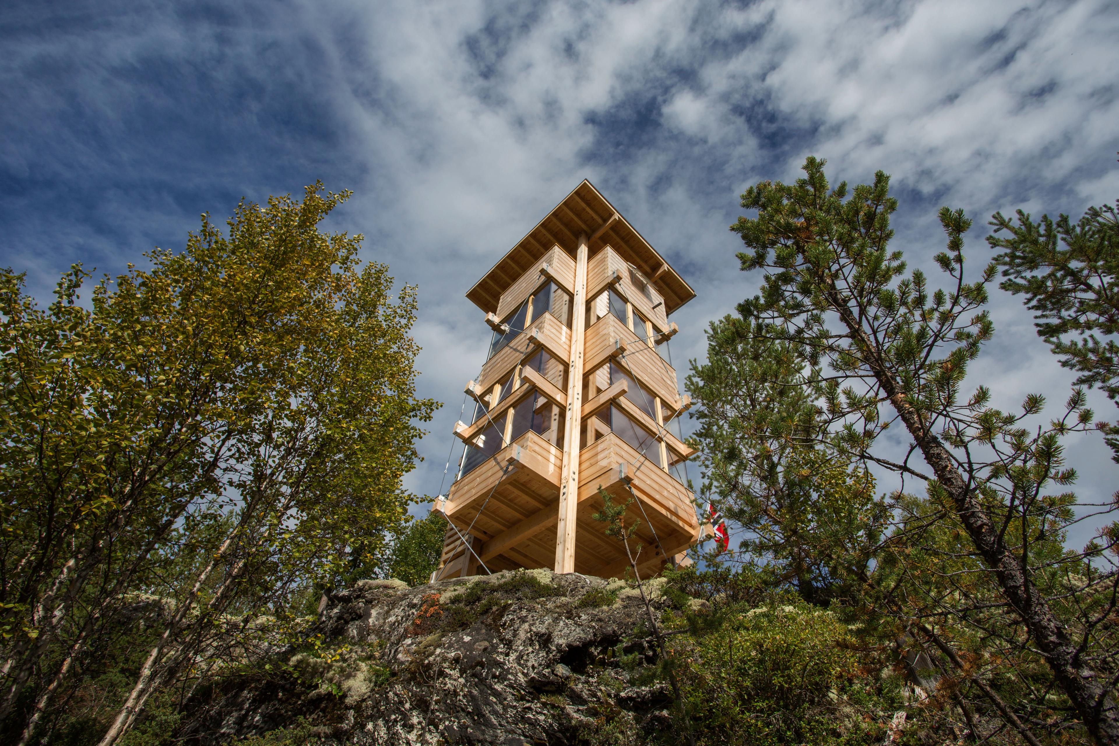 The moose observation tower in Espedalen Valley, Eastern Norway
