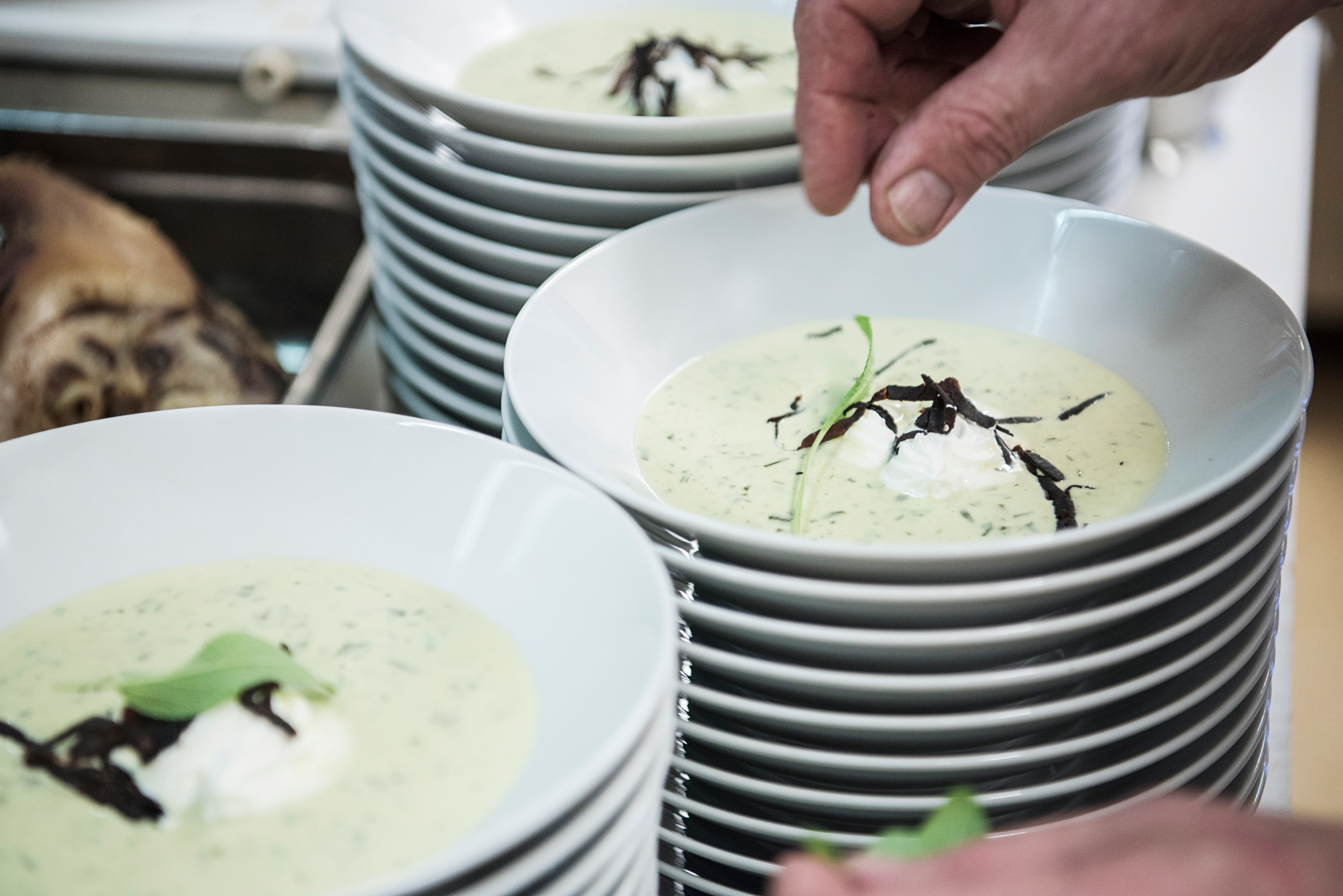 Food at the restaurant Neumanns Røykeri & Supperclub in Vesterålen, Northern Norway