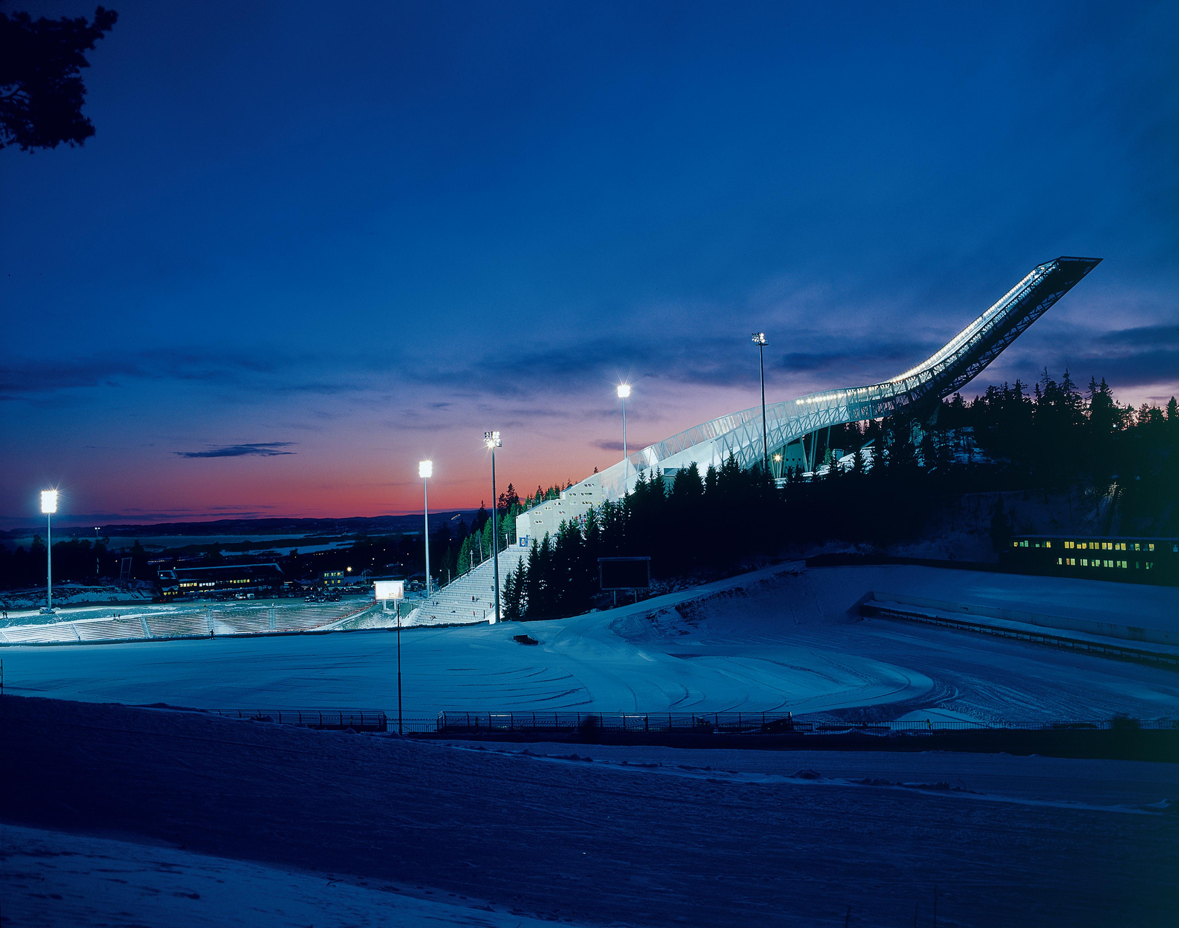 Ski jump hill in Holmenkollen, Oslo