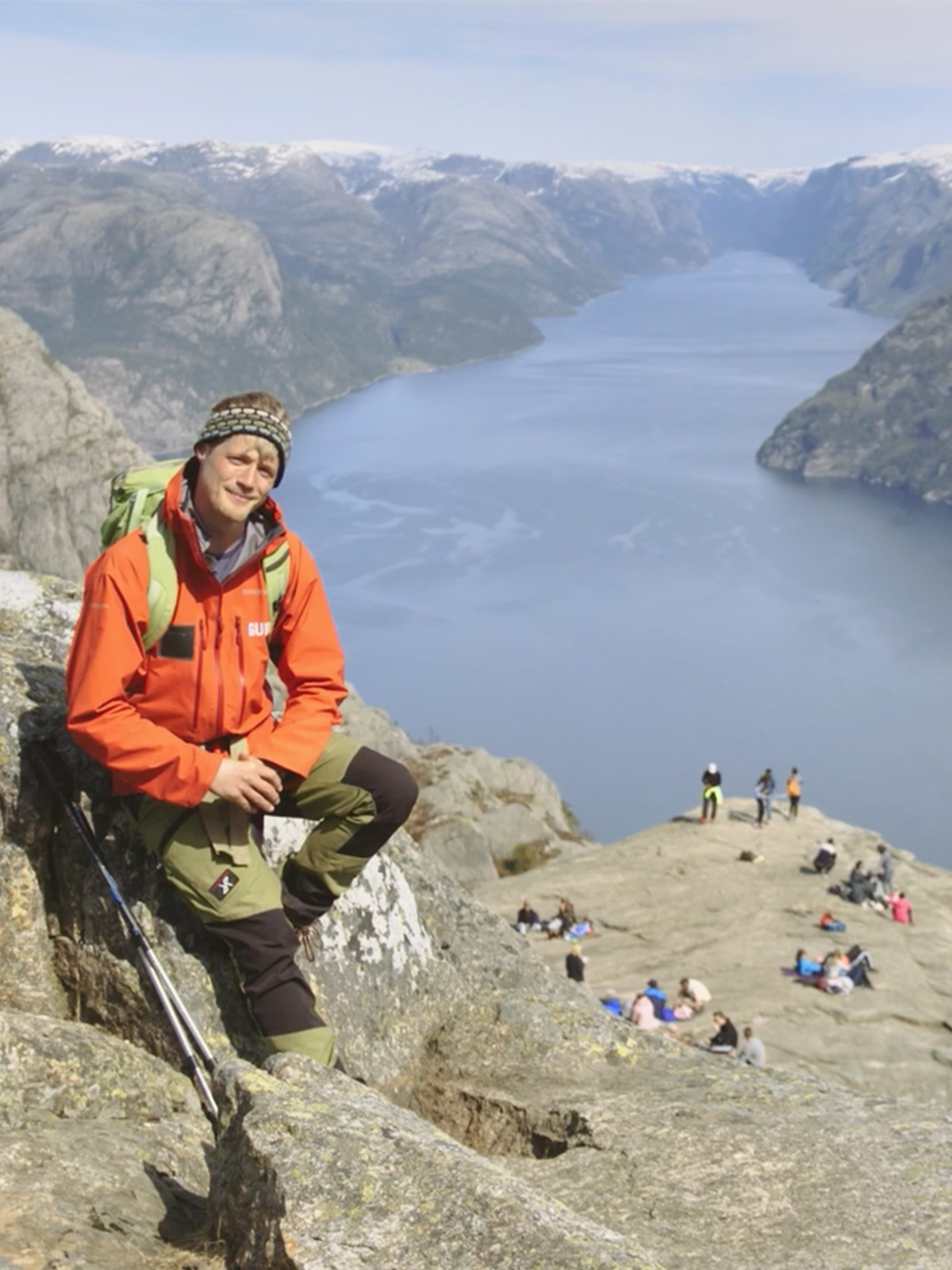 Nature guide Johannes at Preikestolen in Fjord Norway