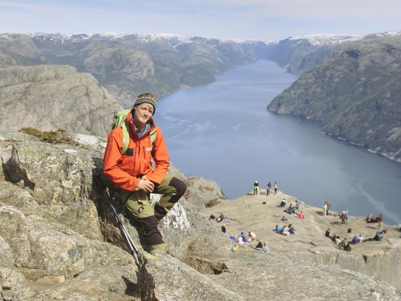 Nature guide Johannes at Preikestolen in Fjord Norway