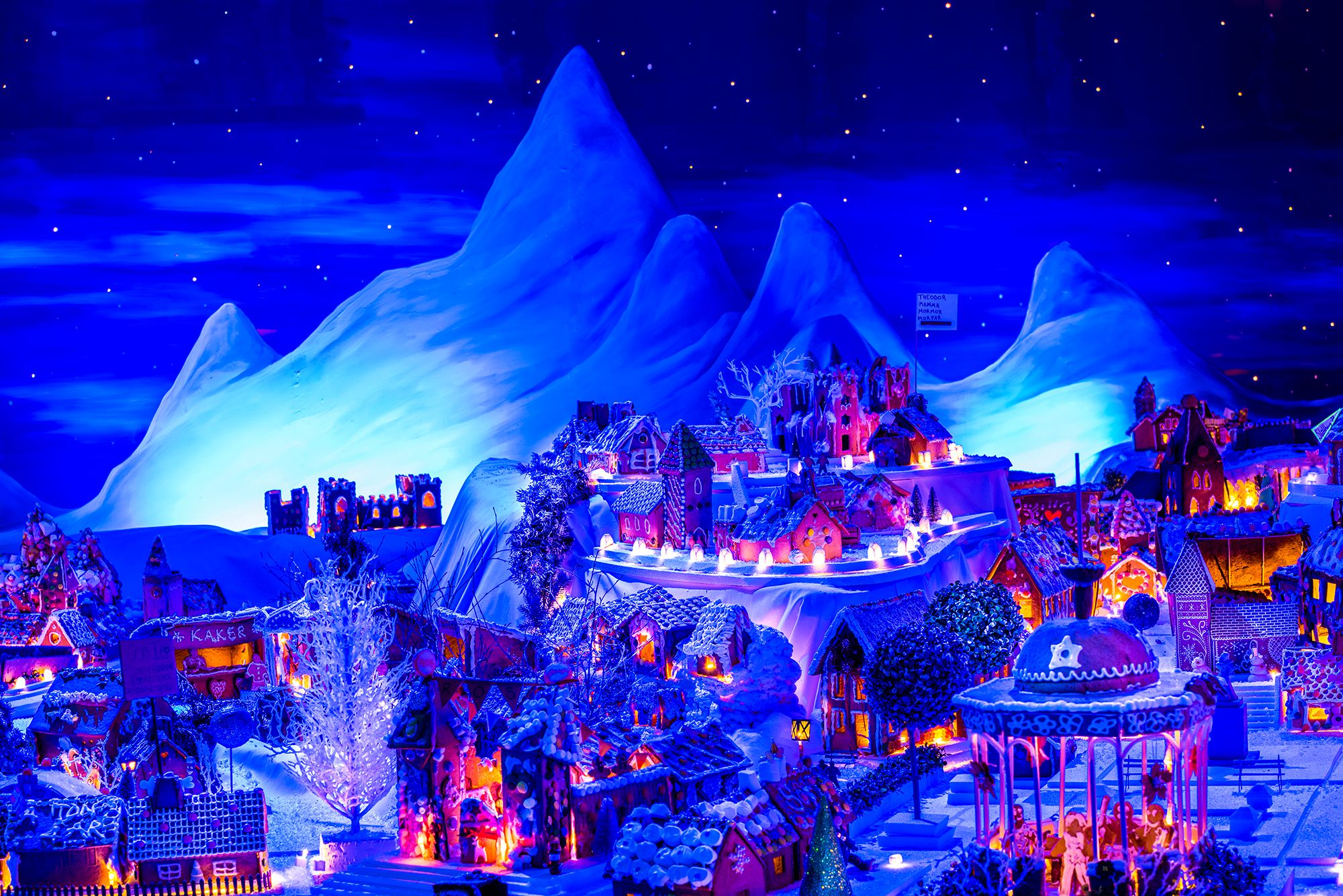 Gingerbread town in Bergen, in December