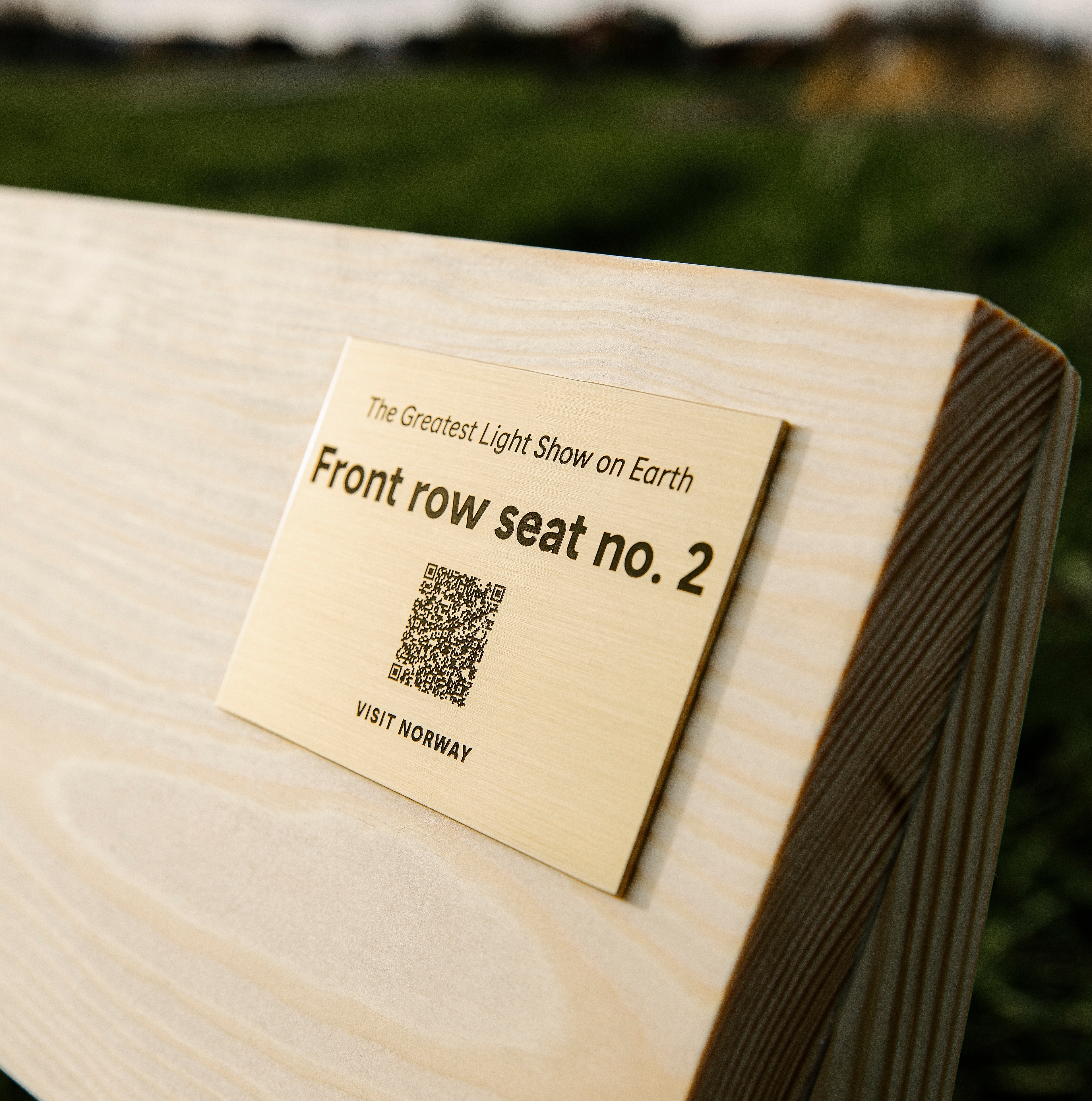 A chair with a QR code in Bodø