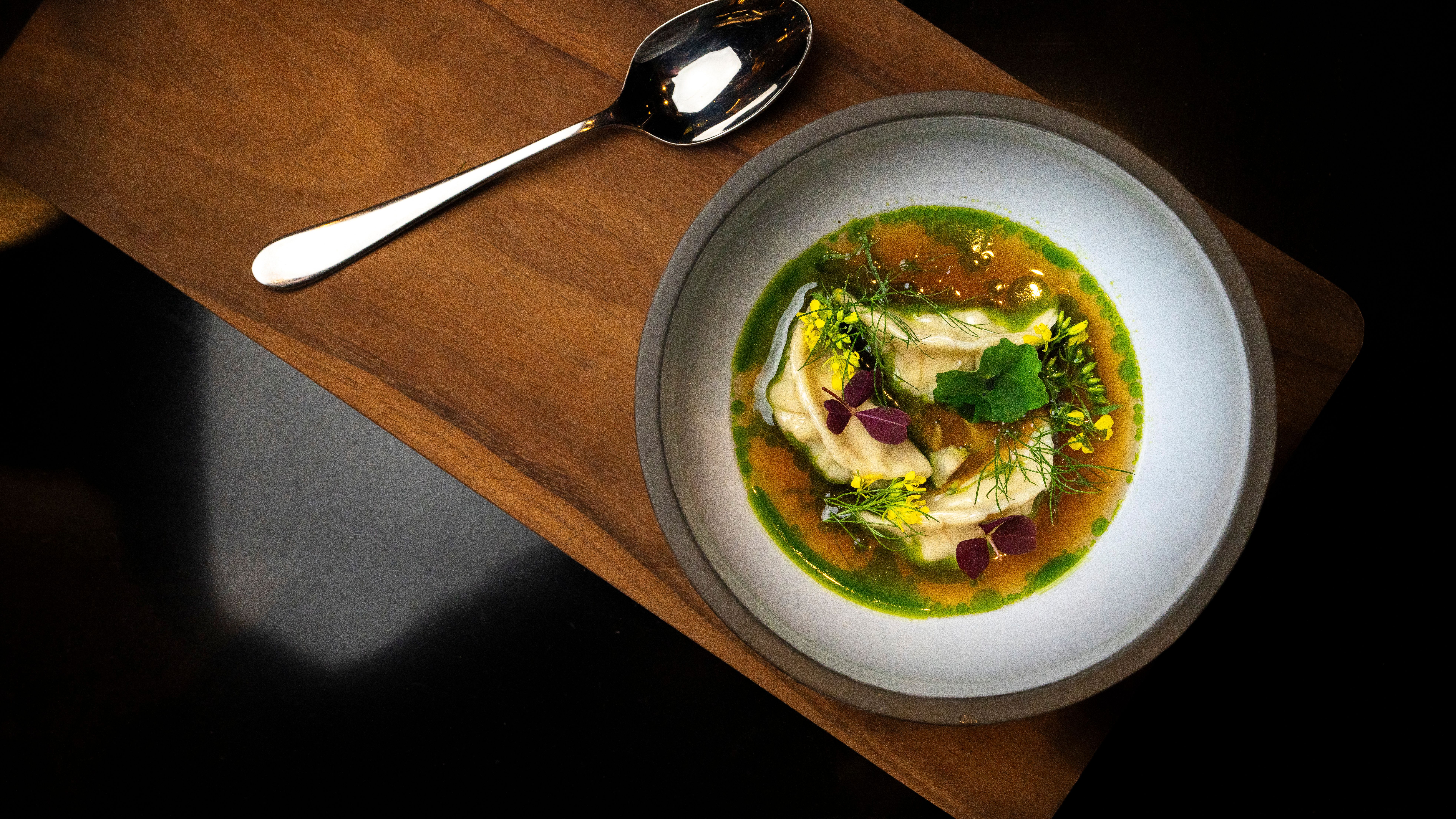 Dumplings with skrei