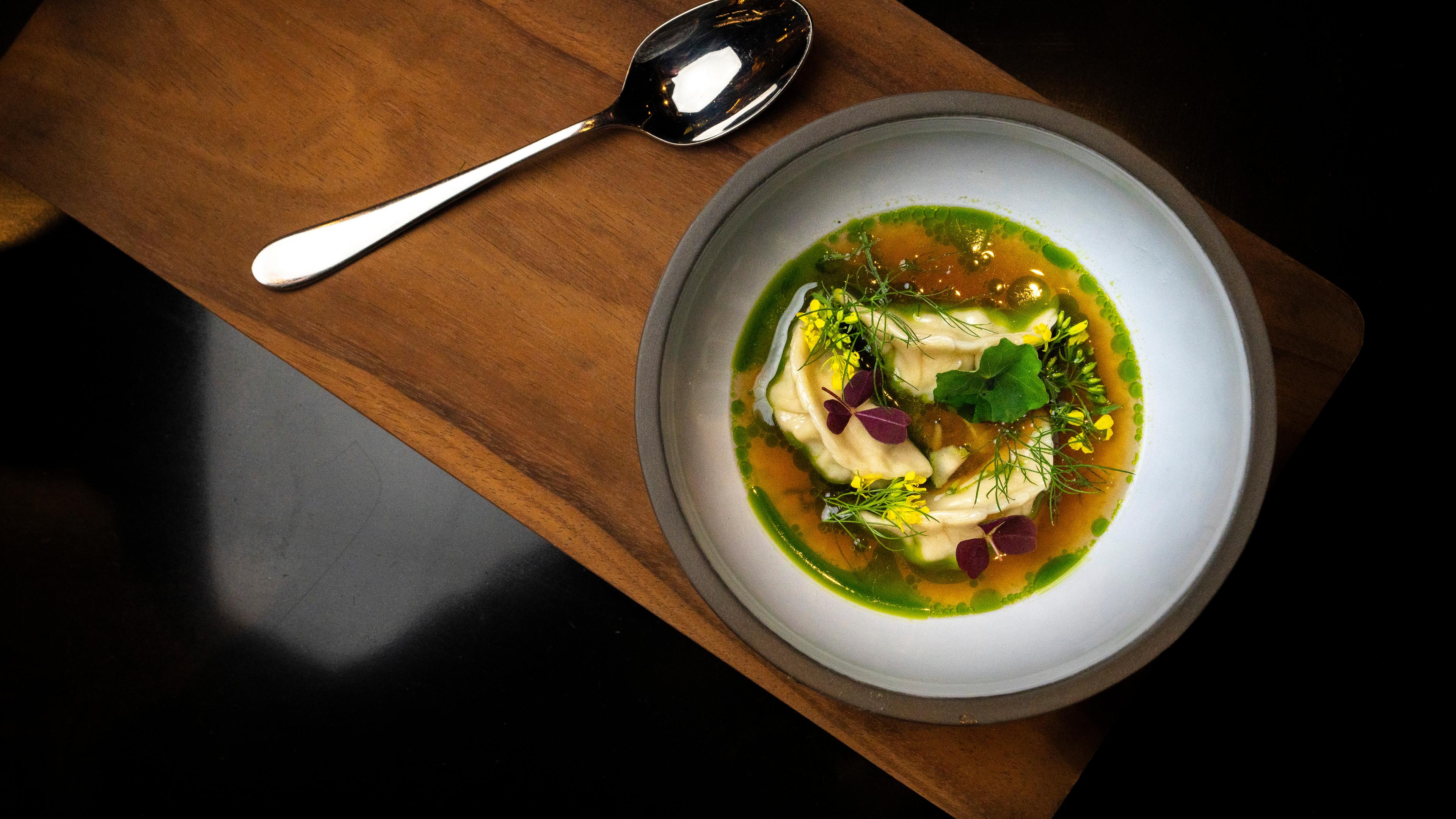 Dumplings with skrei