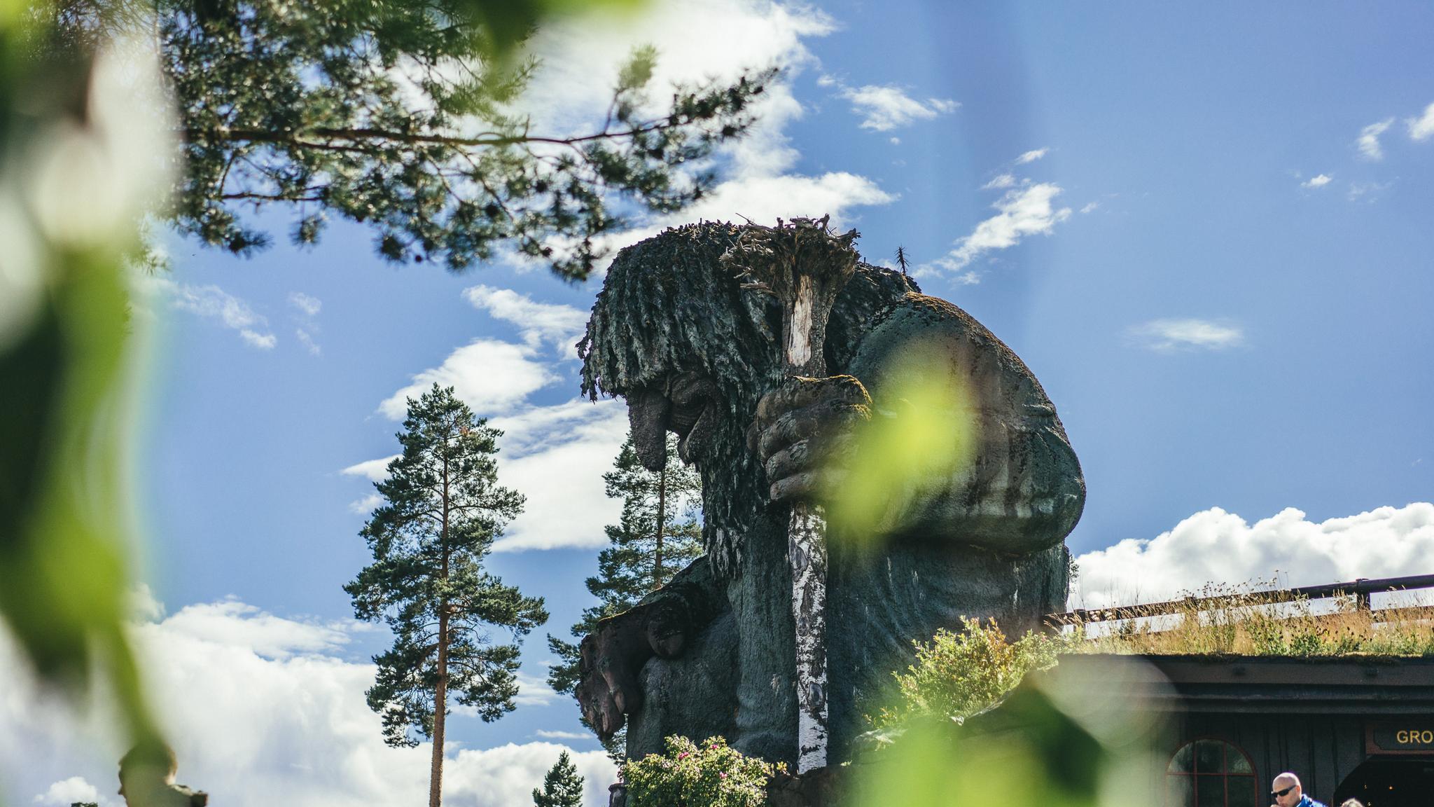 Troll statue in Hunderfossen adventure park in Øyer, Eastern Norway