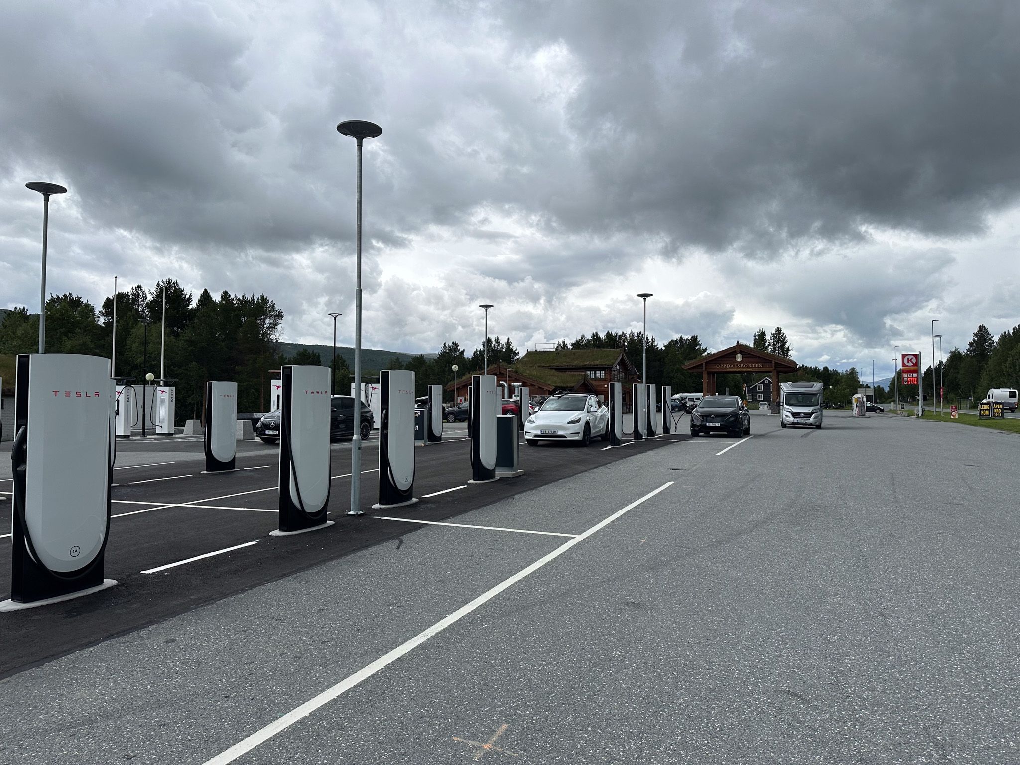 A charging station in Norway for electric cars