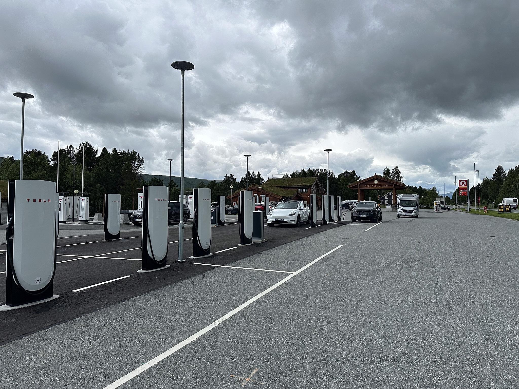 A charging station in Norway for electric cars