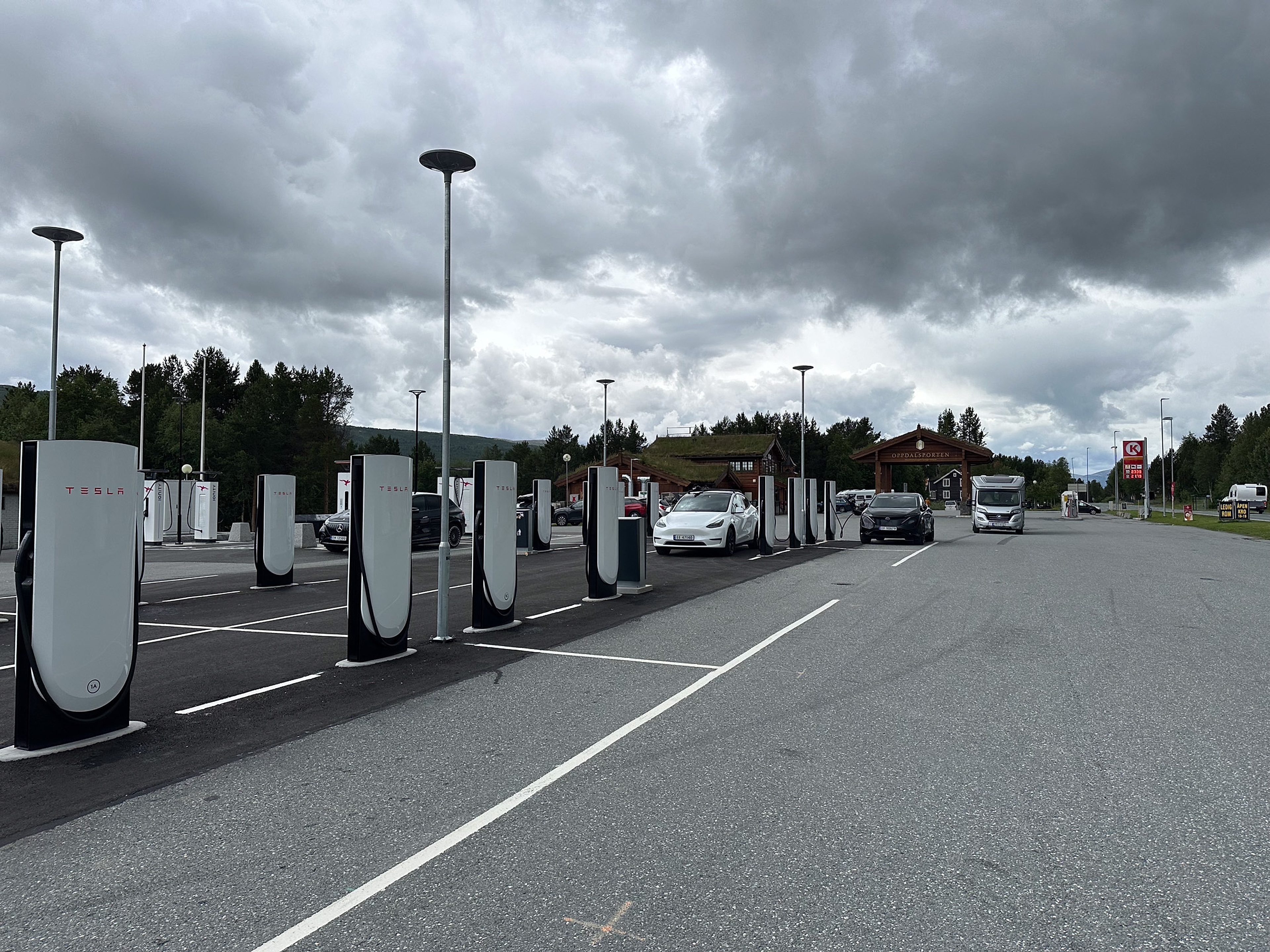 A charging station in Norway for electric cars