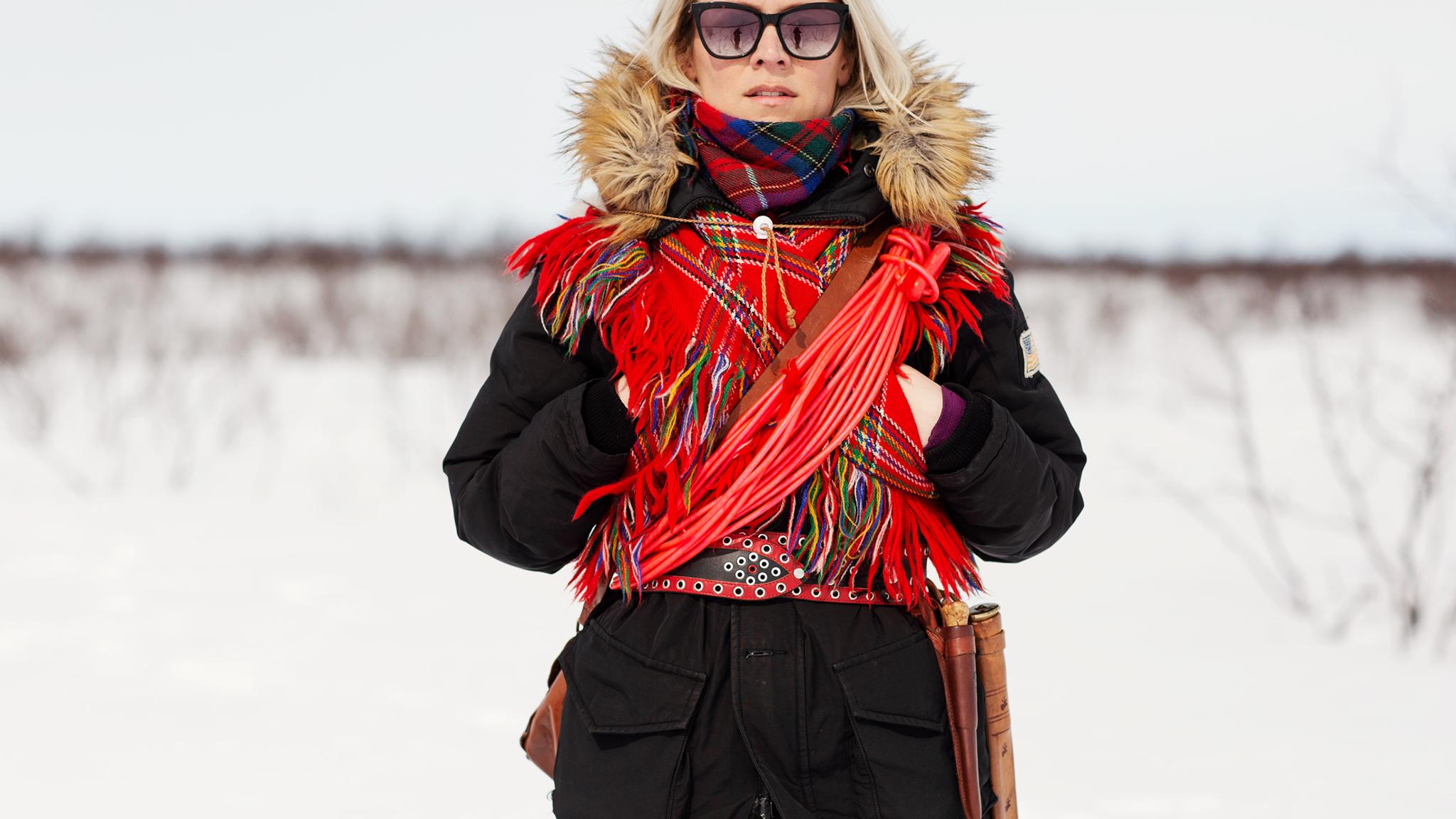 A Sami woman in Northern Norway