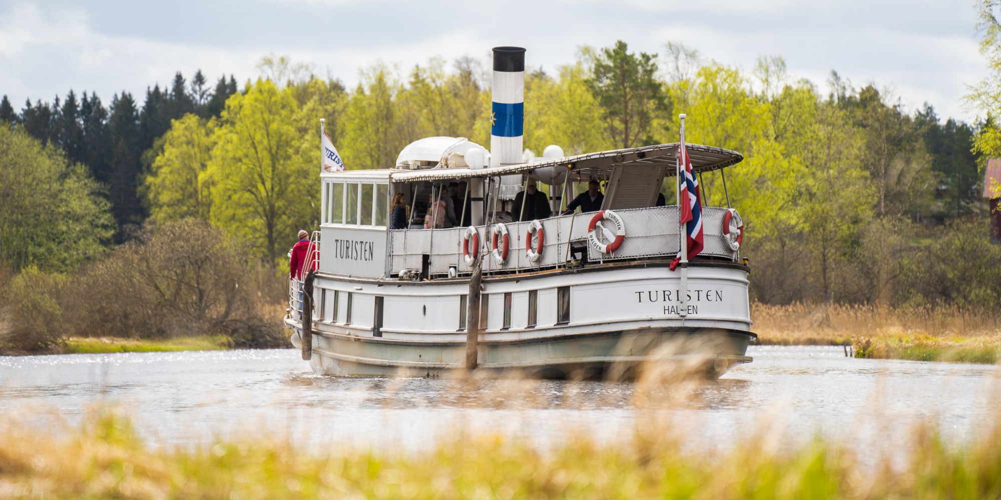 The Steamer D/S Turisten on the Halden Canal in Eastern Norway.