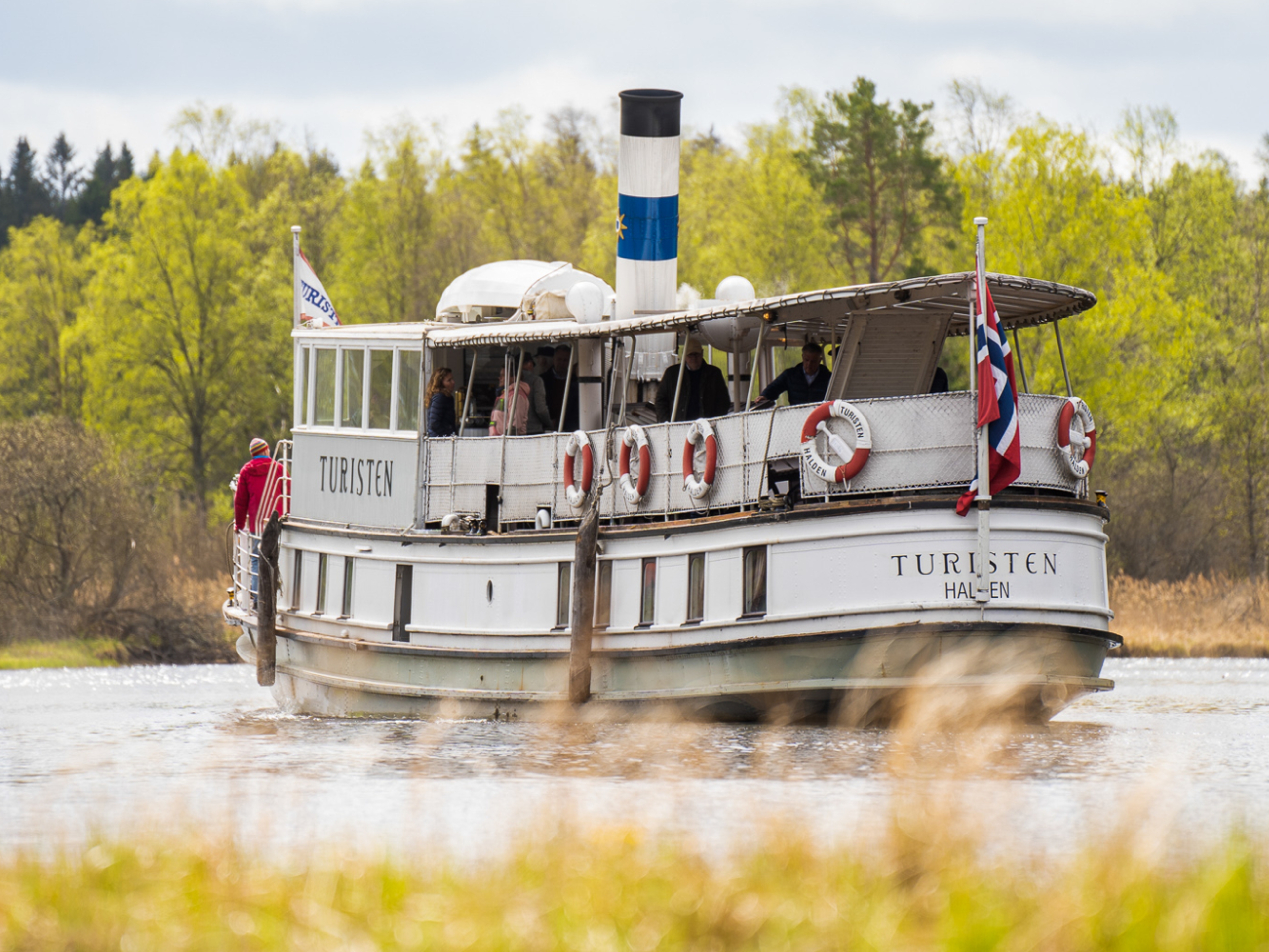 The Steamer D/S Turisten on the Halden Canal in Eastern Norway.
