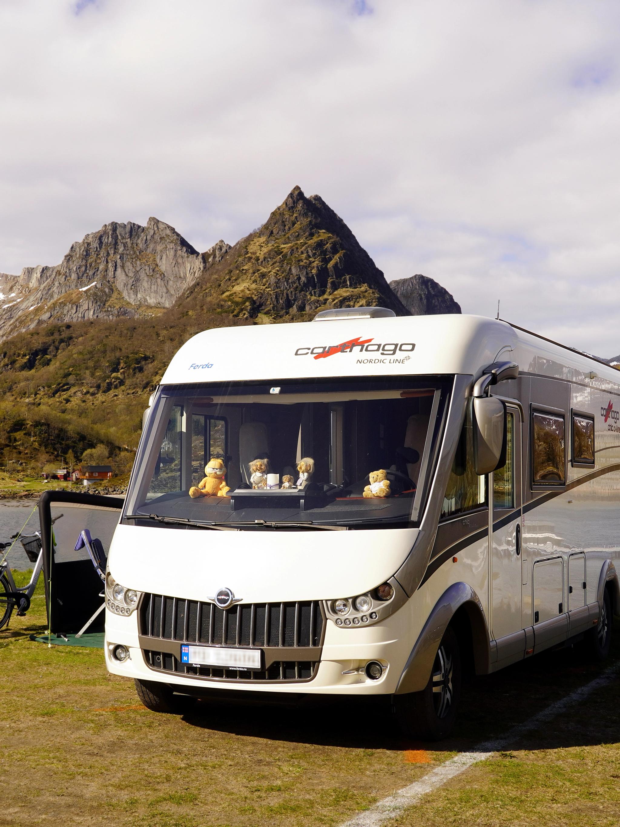 A motorhome standing in Northern Norway.