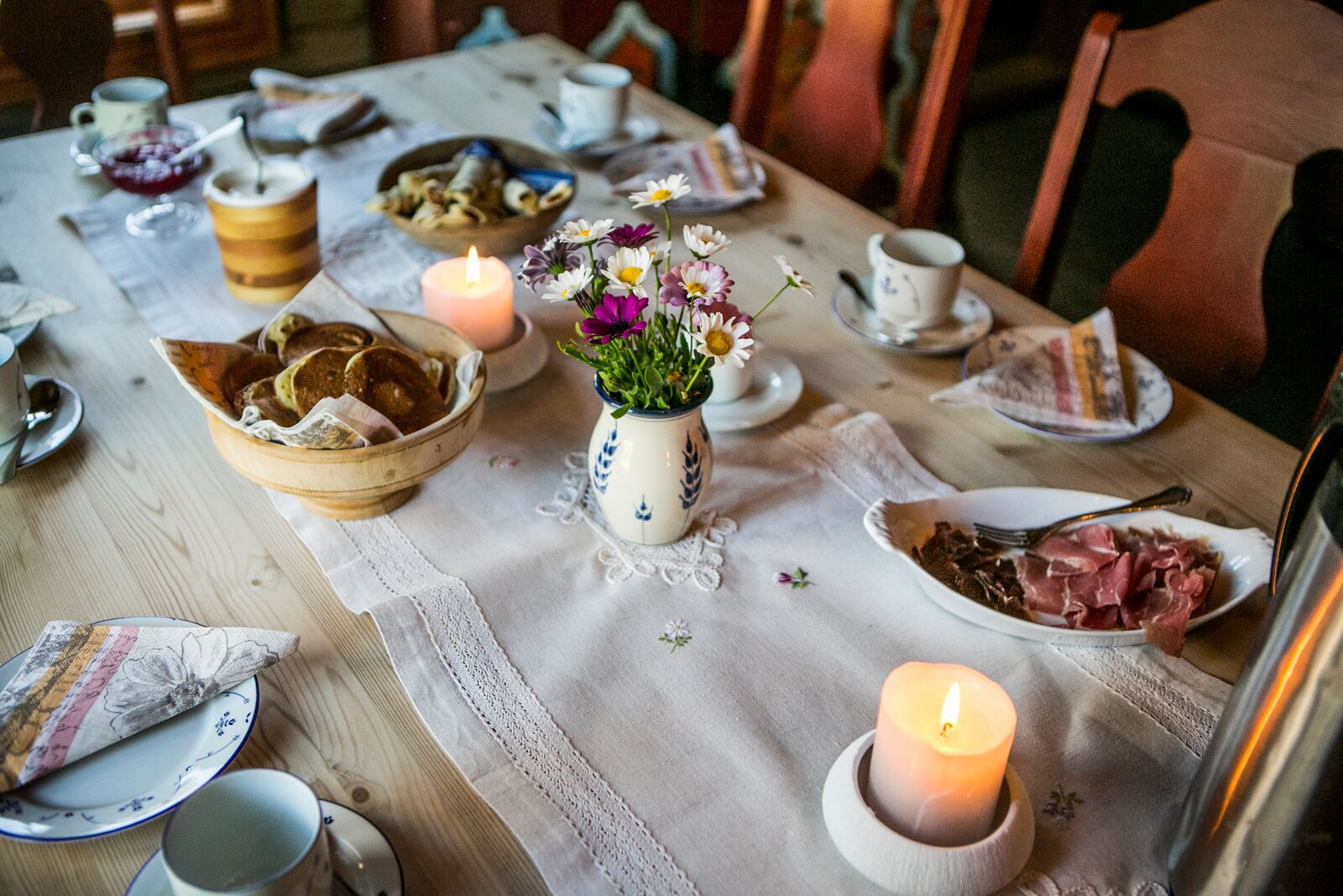 Traditional, Norwegian sveler on a table.