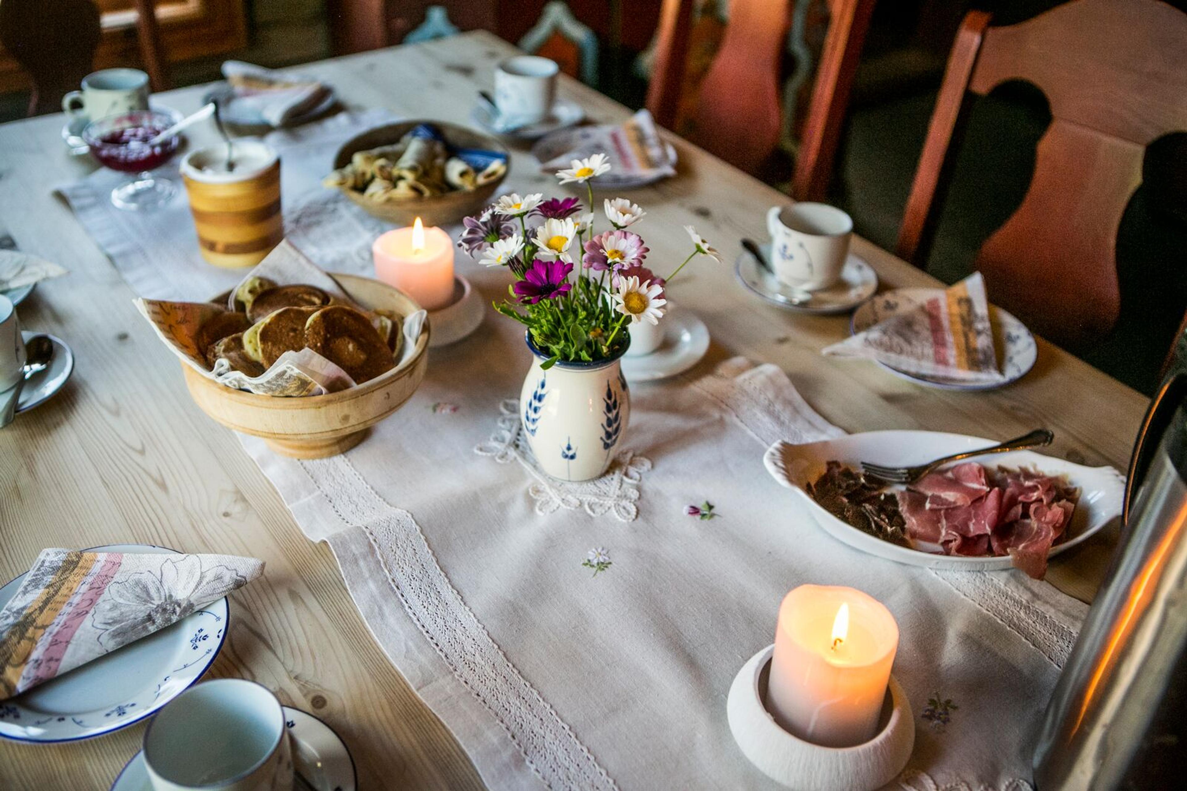 Traditional, Norwegian sveler on a table.