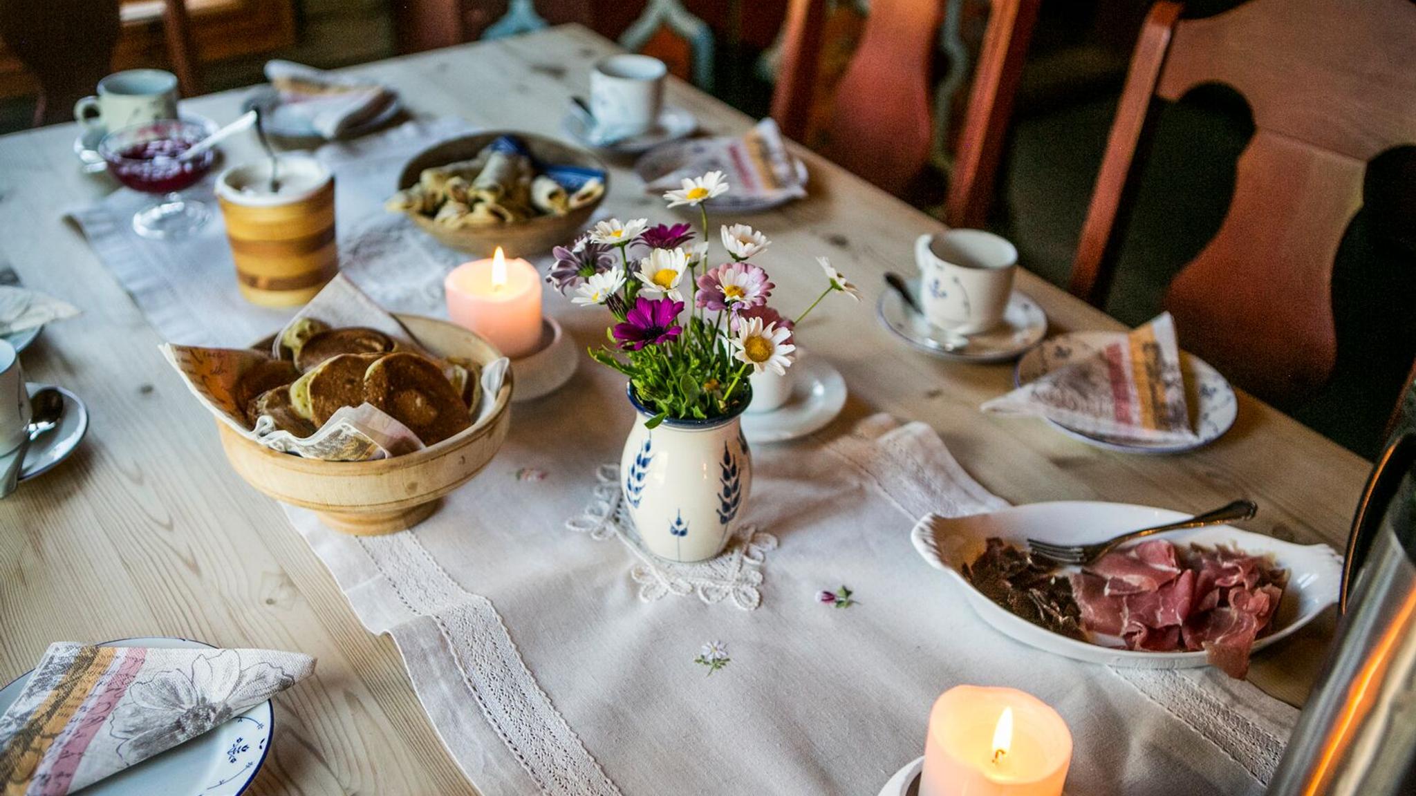 Traditional, Norwegian sveler on a table.