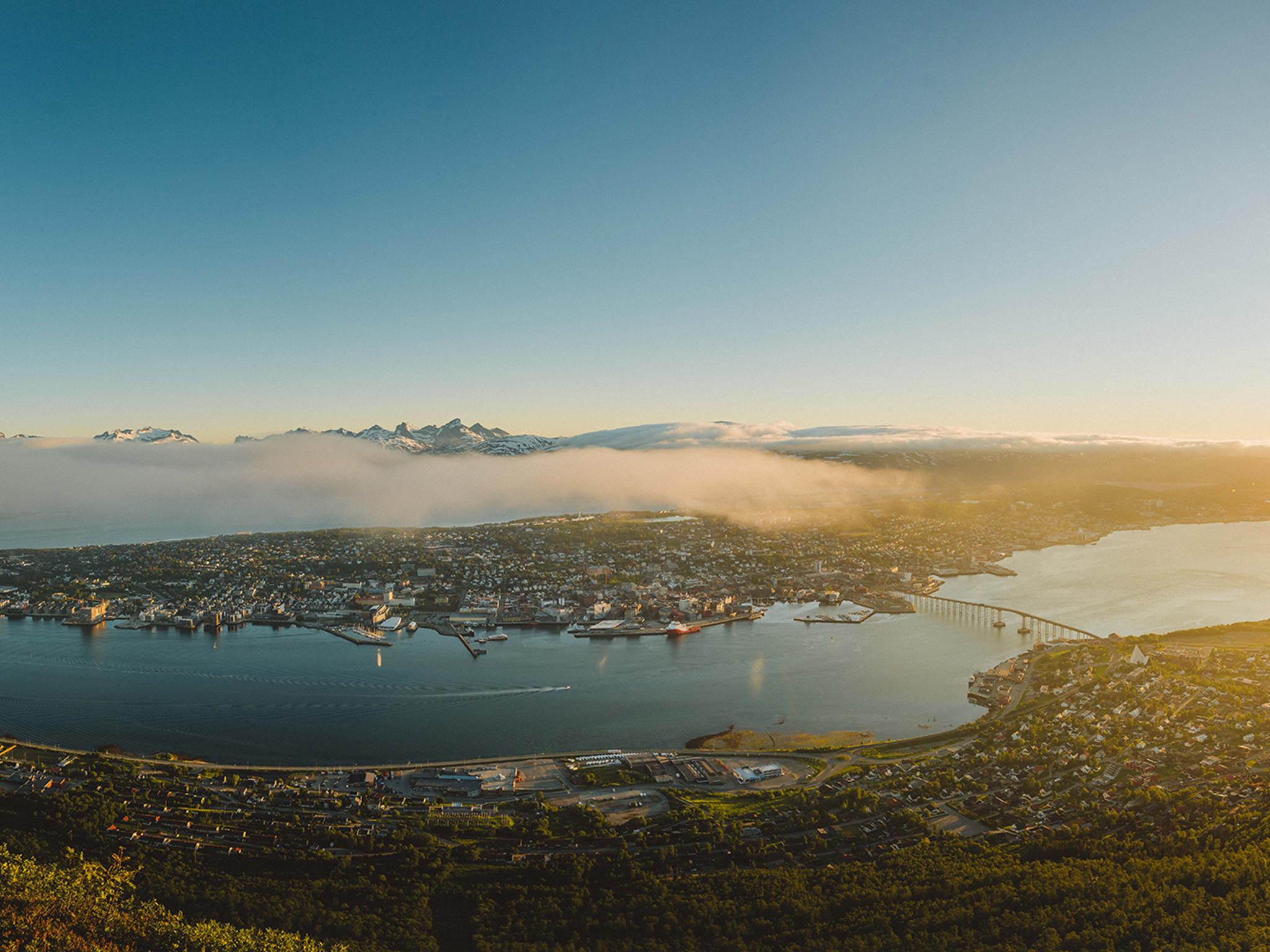 Panorama von Tromsø in Nordnorwegen