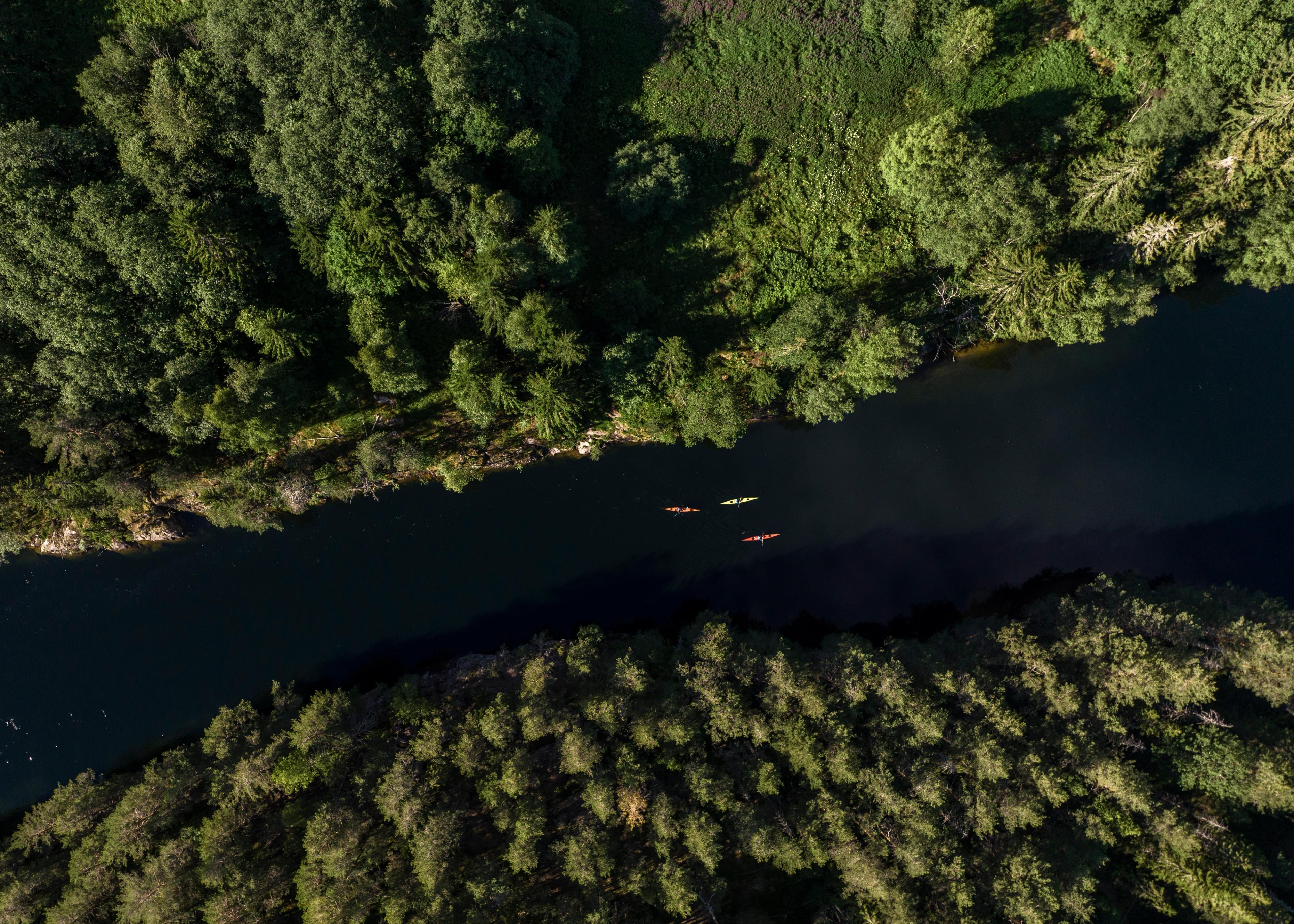 Kayaking on the Telemark canal
