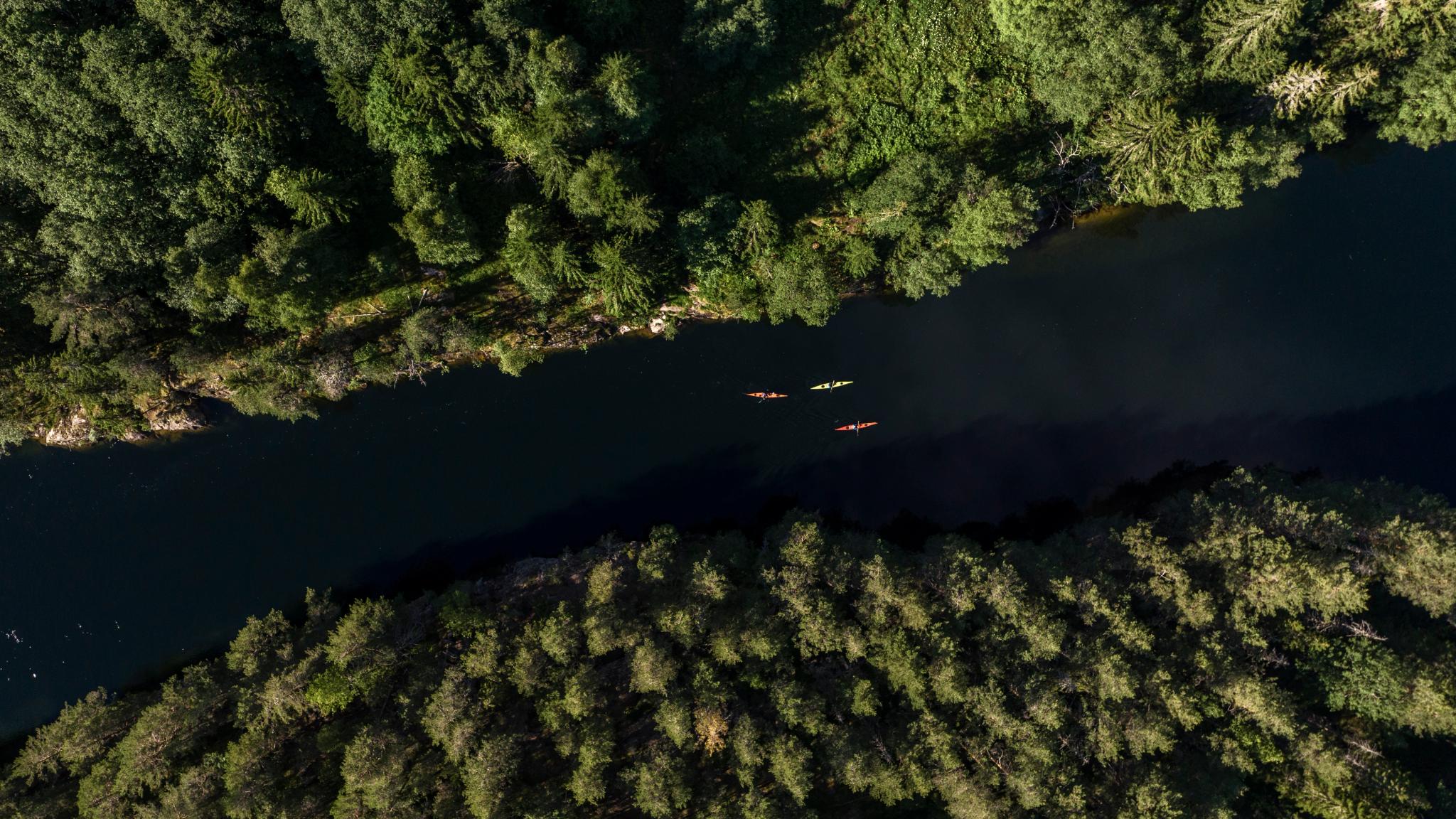 Kayaking on the Telemark canal