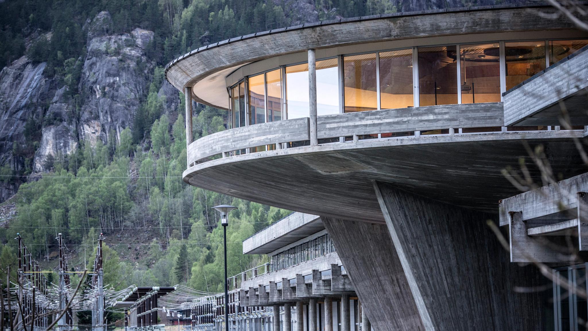 The hydropower station at Nesflaten in Suldal in Ryfylke, Fjord Norway