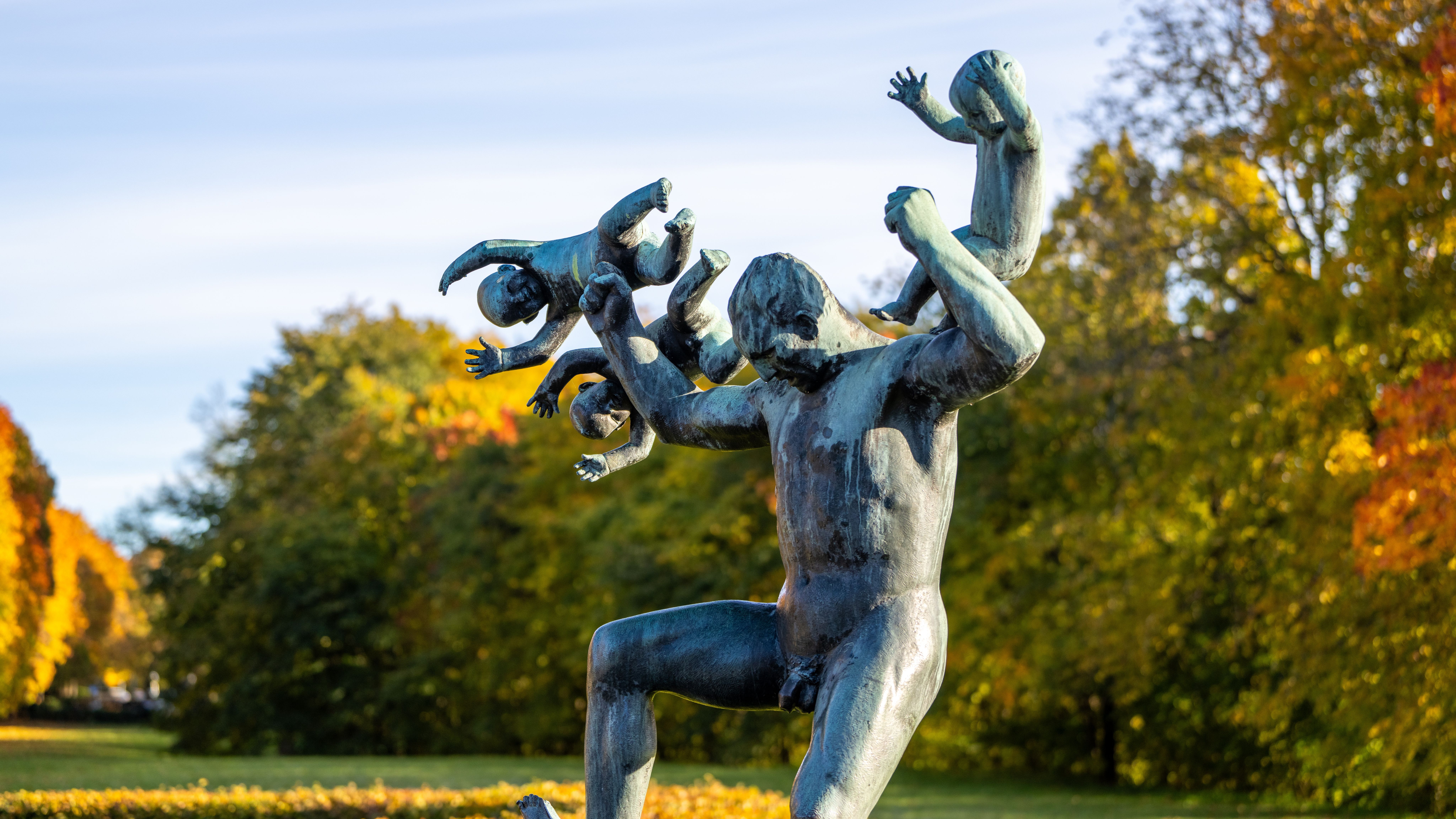 A sculpture in the Vigelandsparken at Frogner in Oslo, Eastern Norway