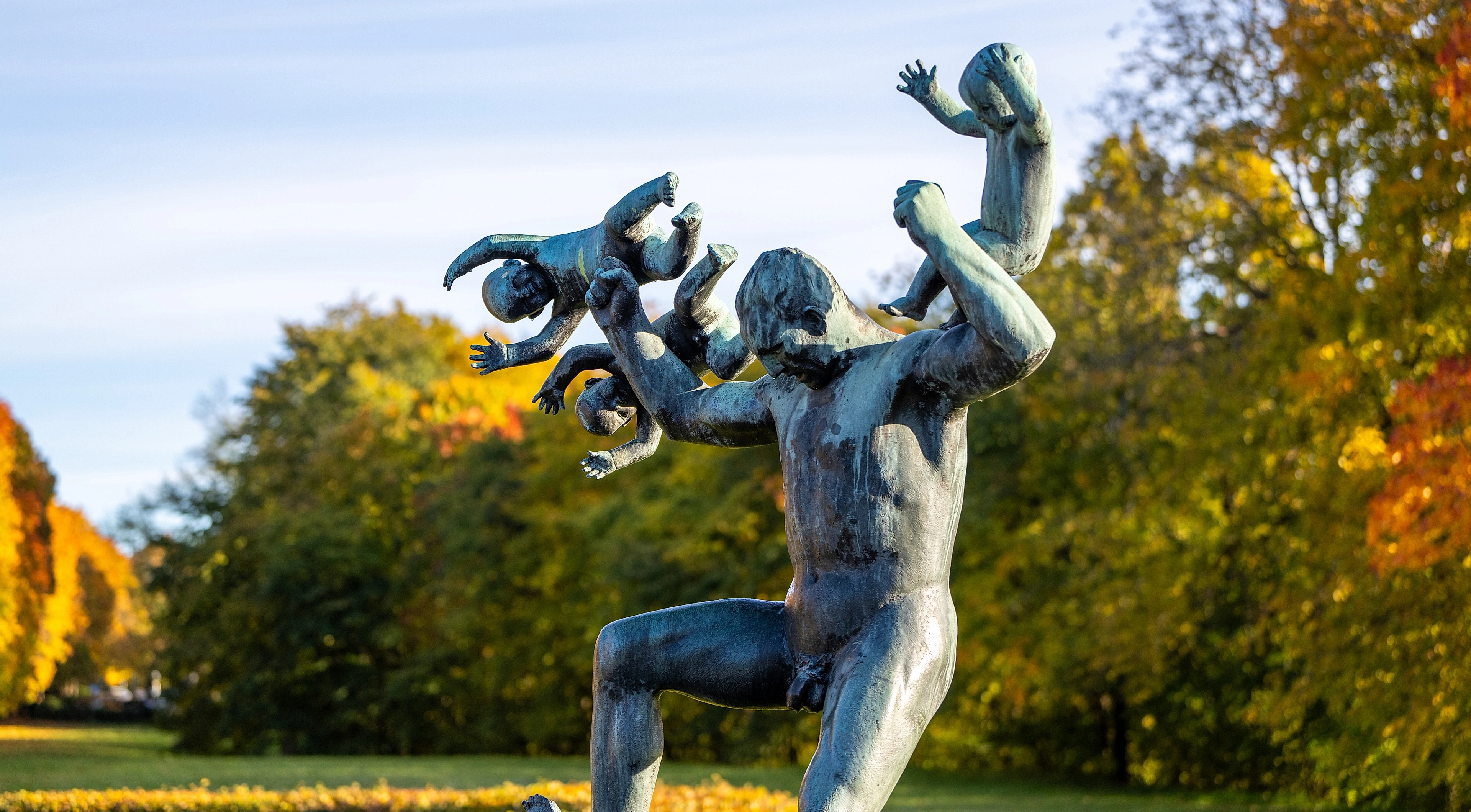 A sculpture in the Vigelandsparken at Frogner in Oslo, Eastern Norway