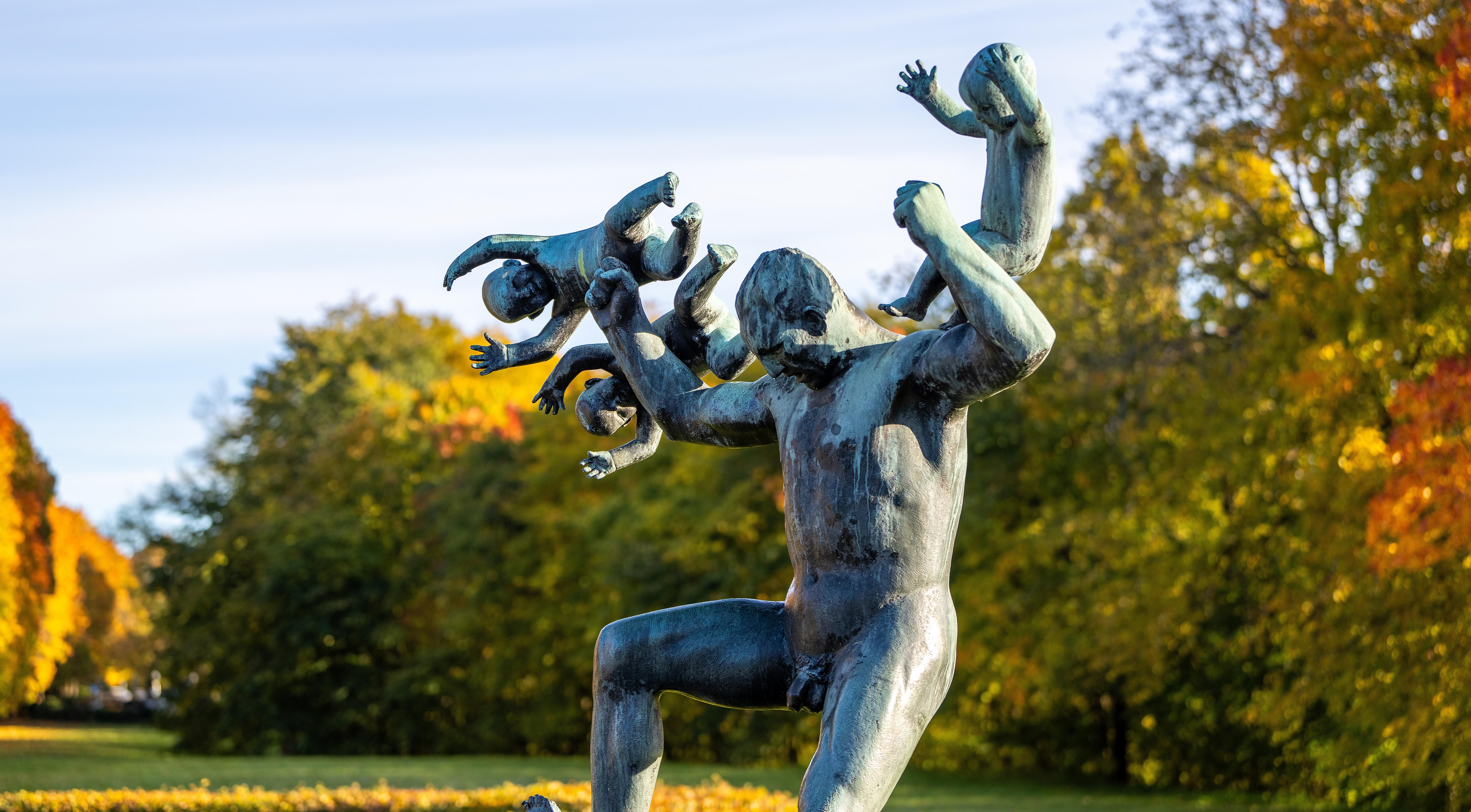 A sculpture in the Vigelandsparken at Frogner in Oslo, Eastern Norway