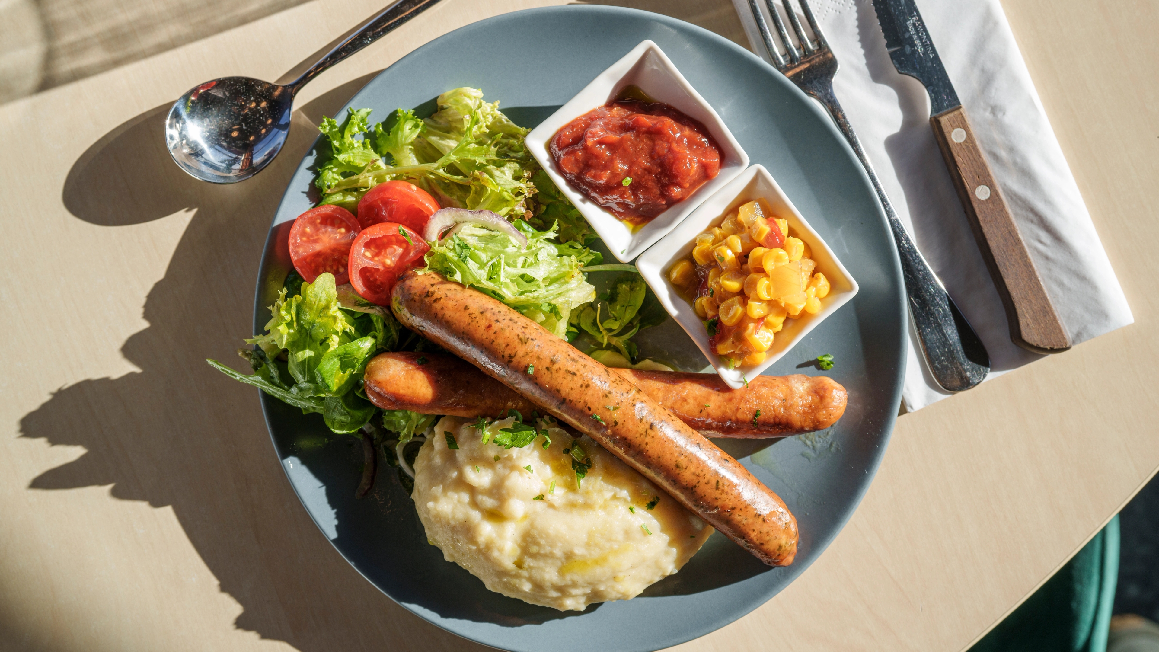 A sausage meal from Annis Spiseri in Ringebu