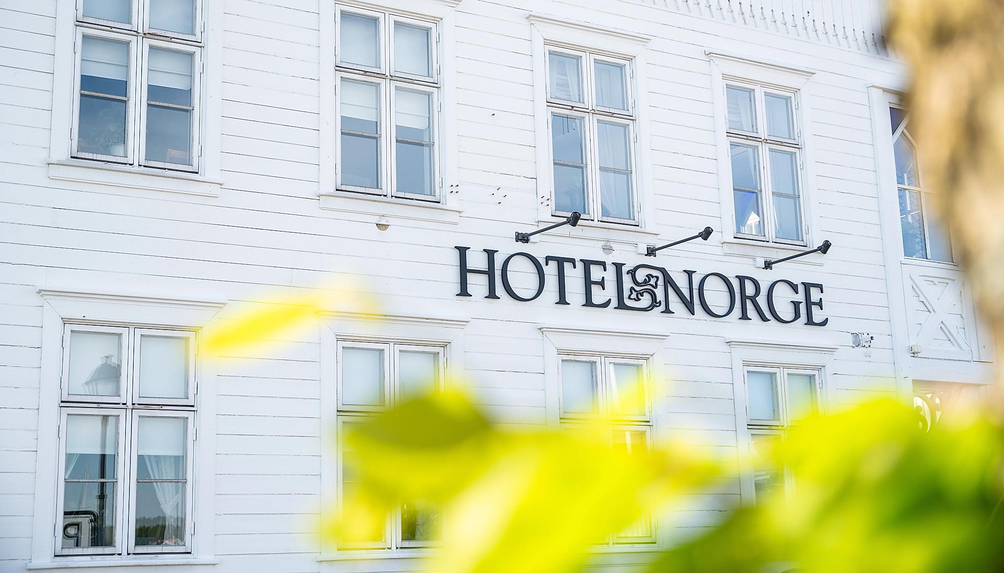 Close-up of the worthy Hotel Norge in Lillesand