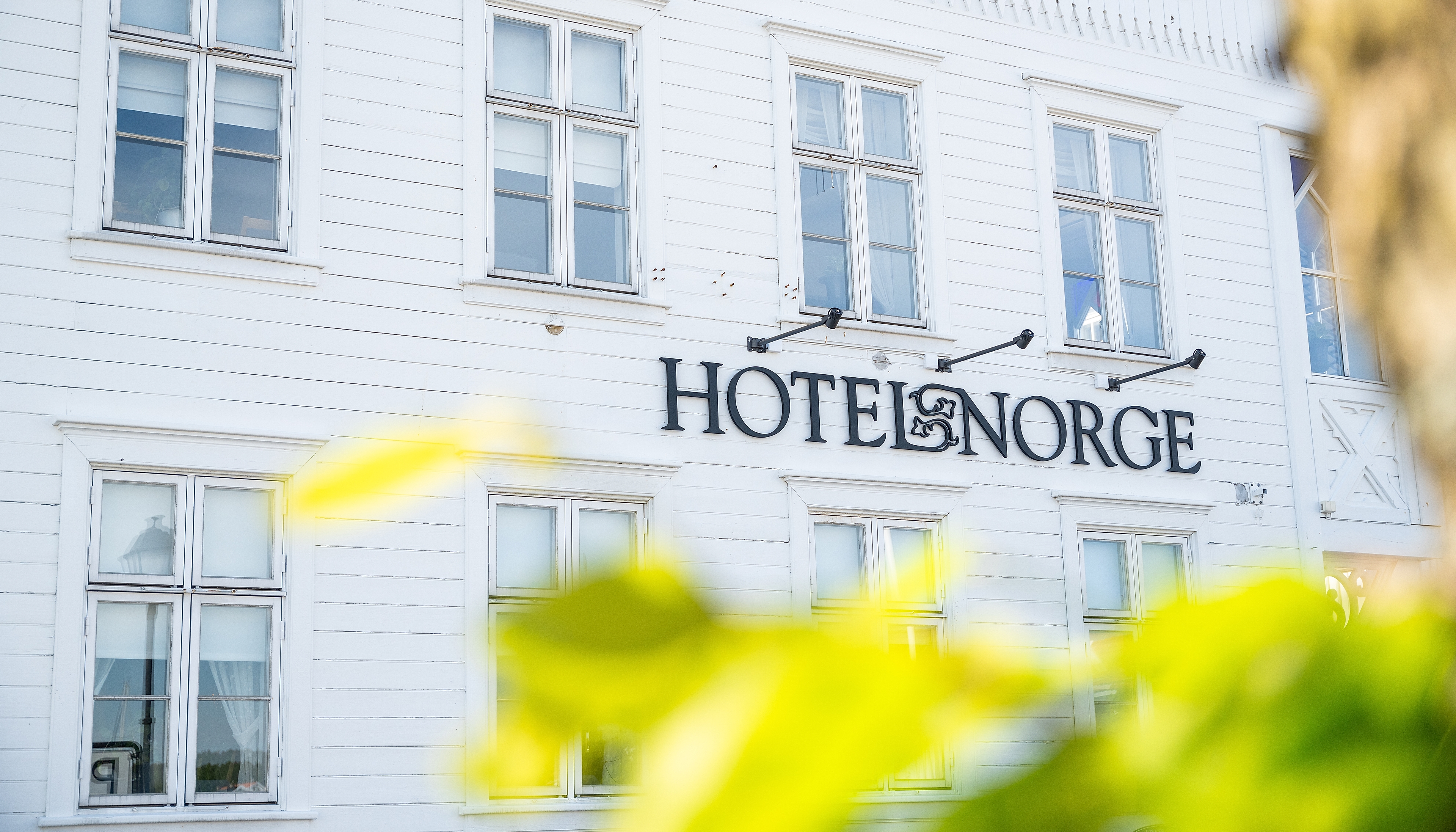 Close-up of the worthy Hotel Norge in Lillesand