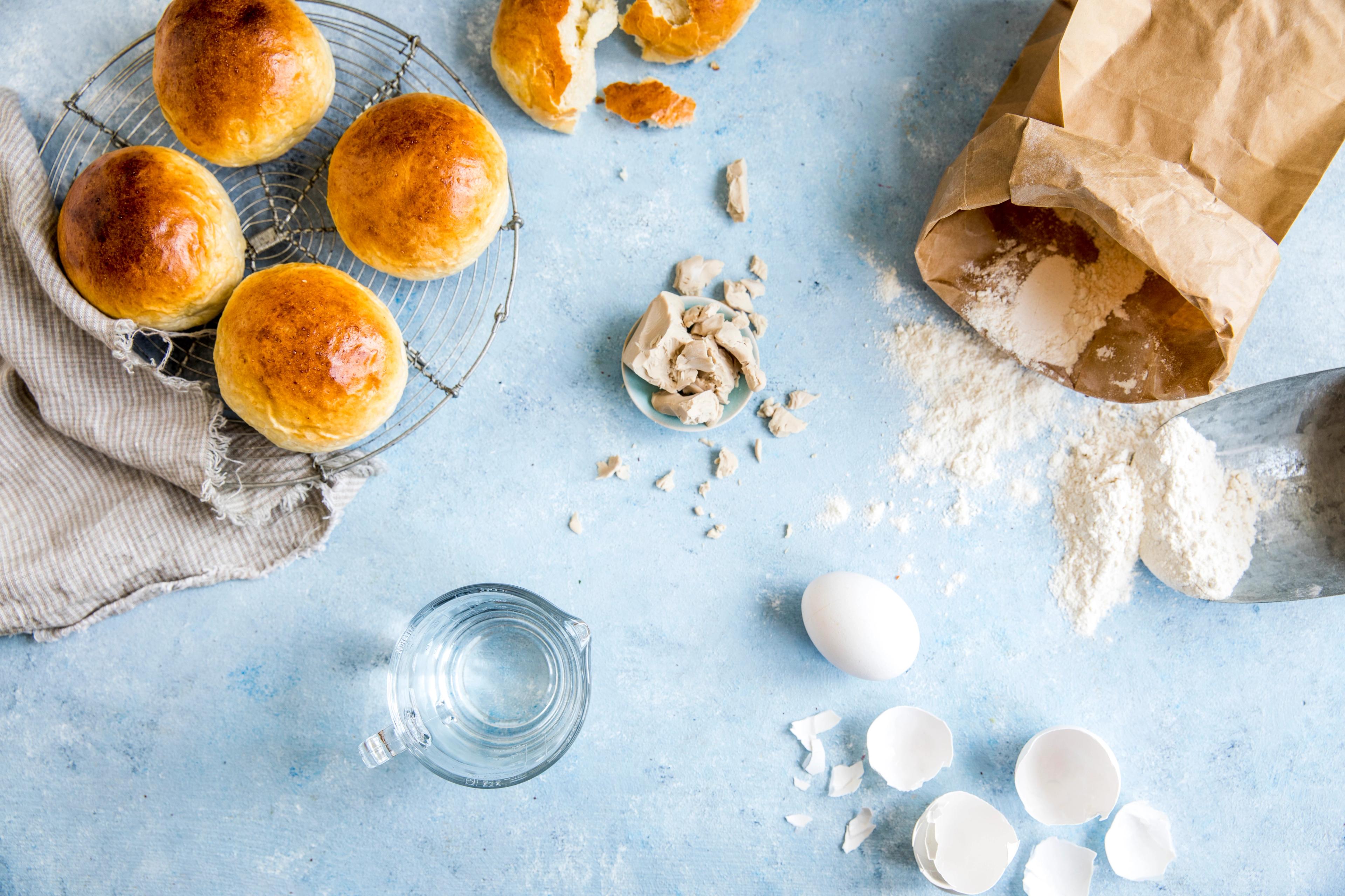 Norwegian sweet buns in the making