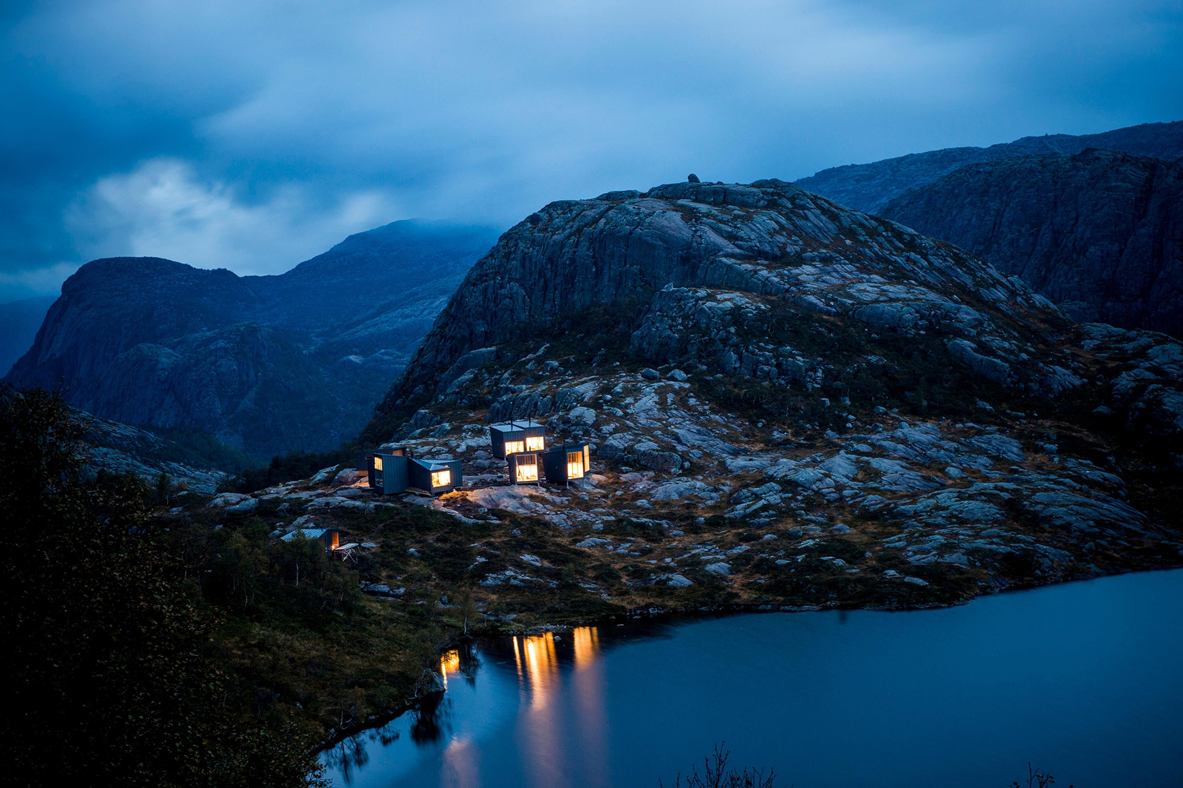 Skåpet mountain cabin in Ryfylke, one of many architectural cabins in Norway