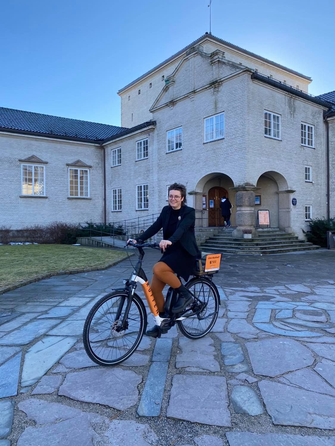 Local Tora Klevås biking in Fredrikstad