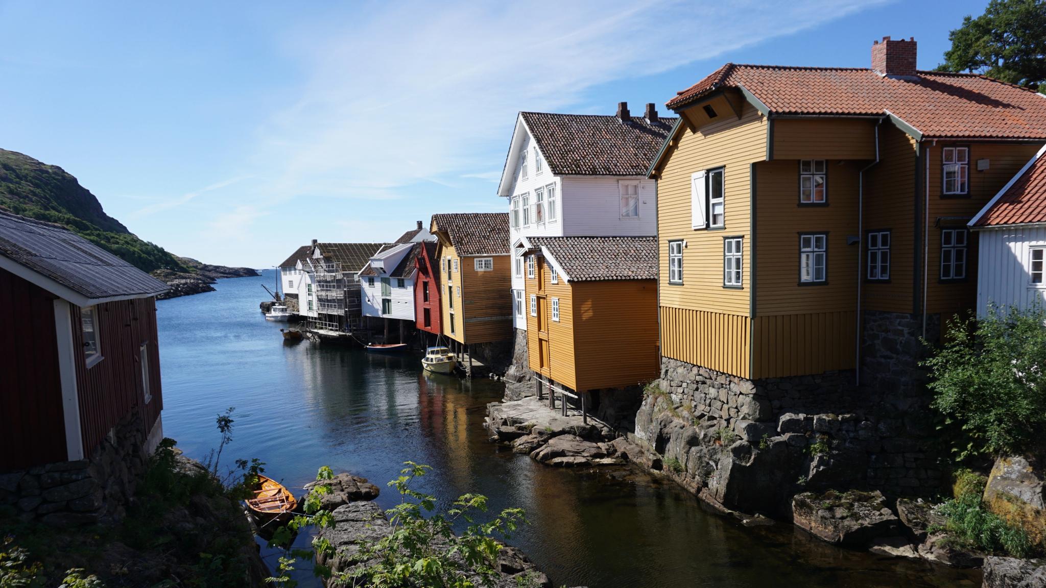 The village Sogndalstrand in Rogaland in the Stavanger region, Fjord Norway