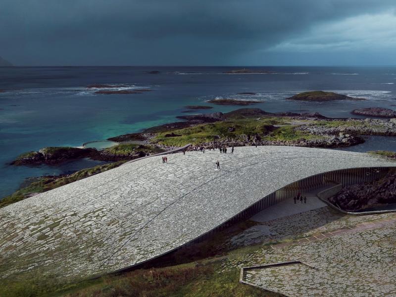 Illustration of the cultural museum The Whale in Vesterålen, Northern Norway