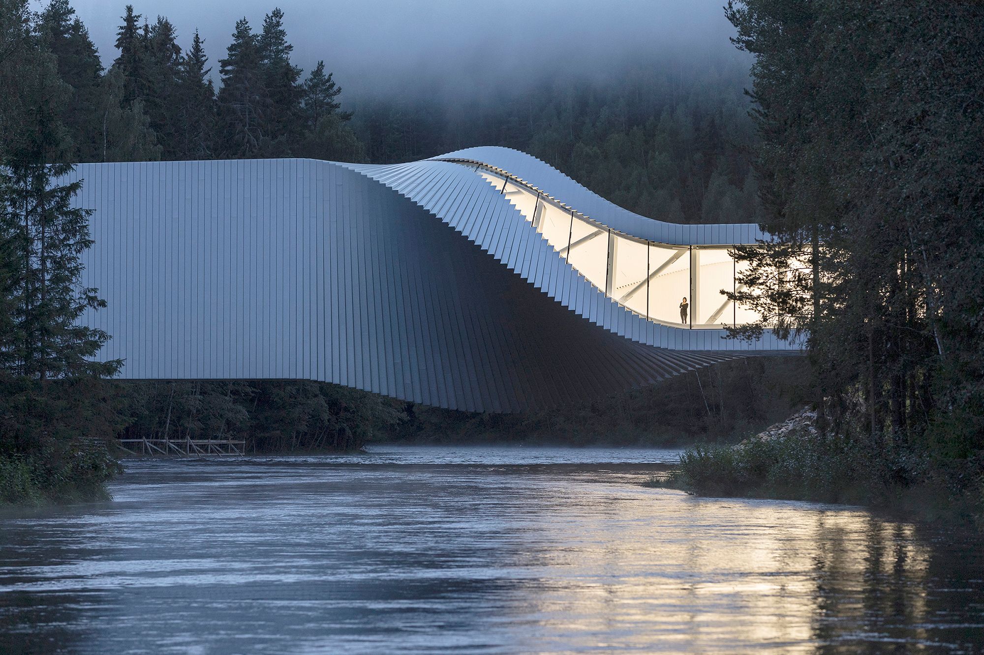 The Twist at the Kistefos Museum in Hadeland - Norway’s new art destination - surrounded by dense forest