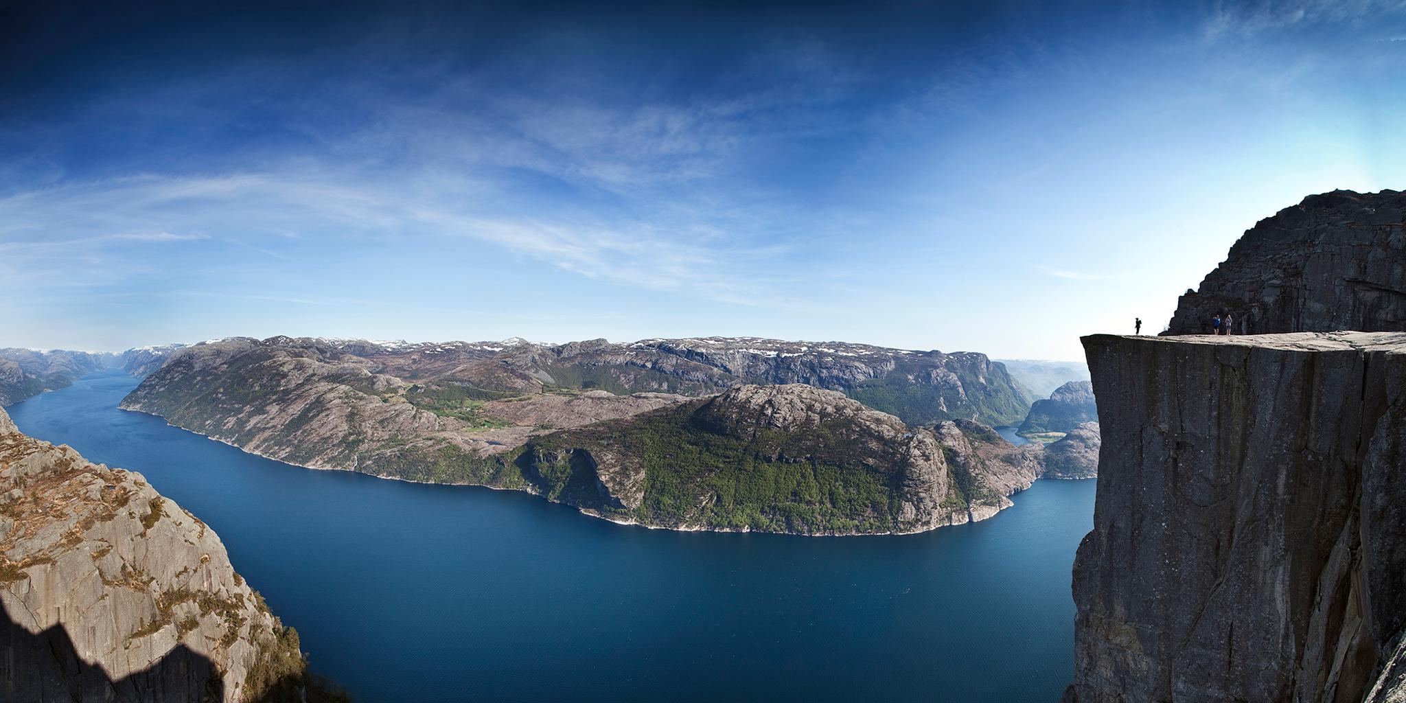 The Pulpit Rock in Ryfylke, Fjord Norway