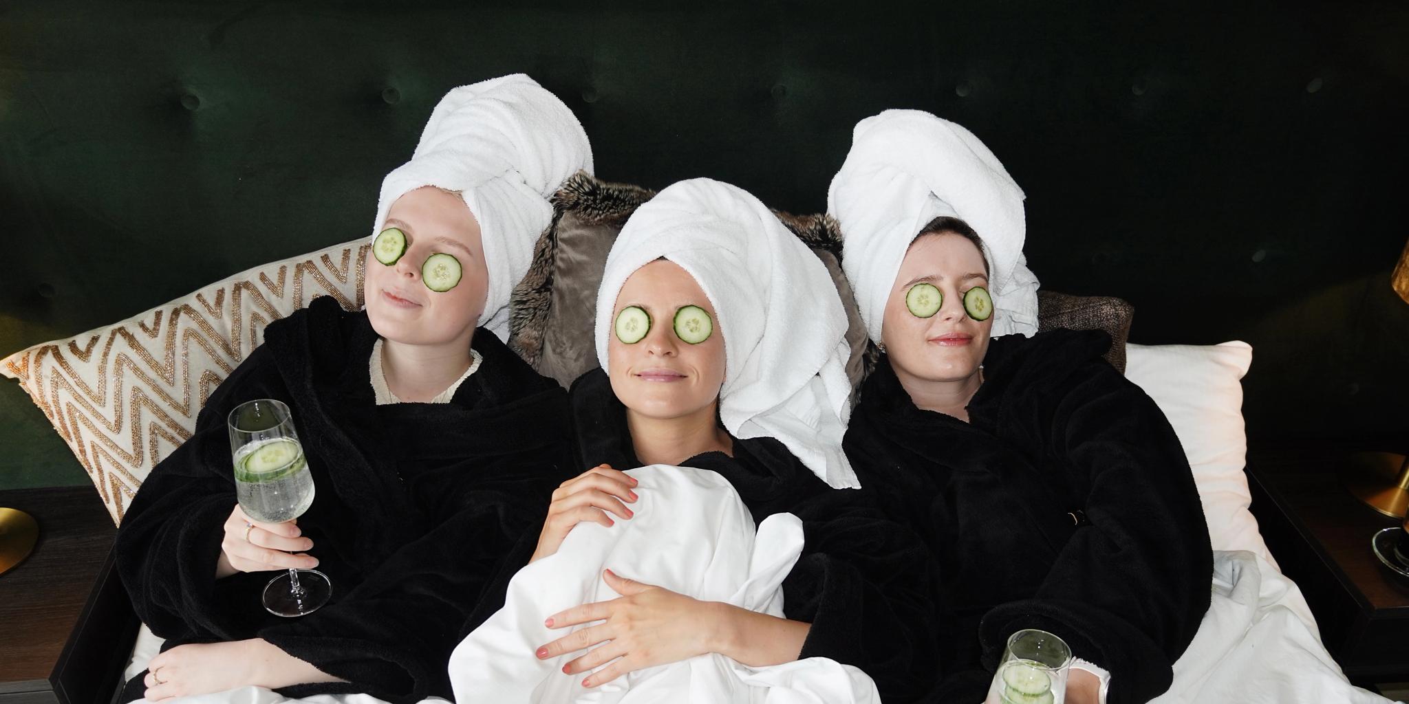 Girl friends on a spa hotel