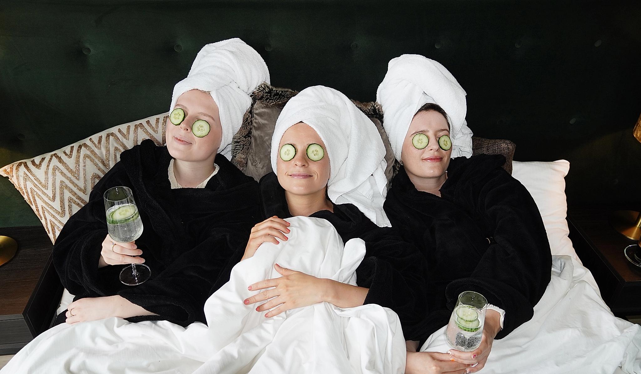 Girl friends on a spa hotel